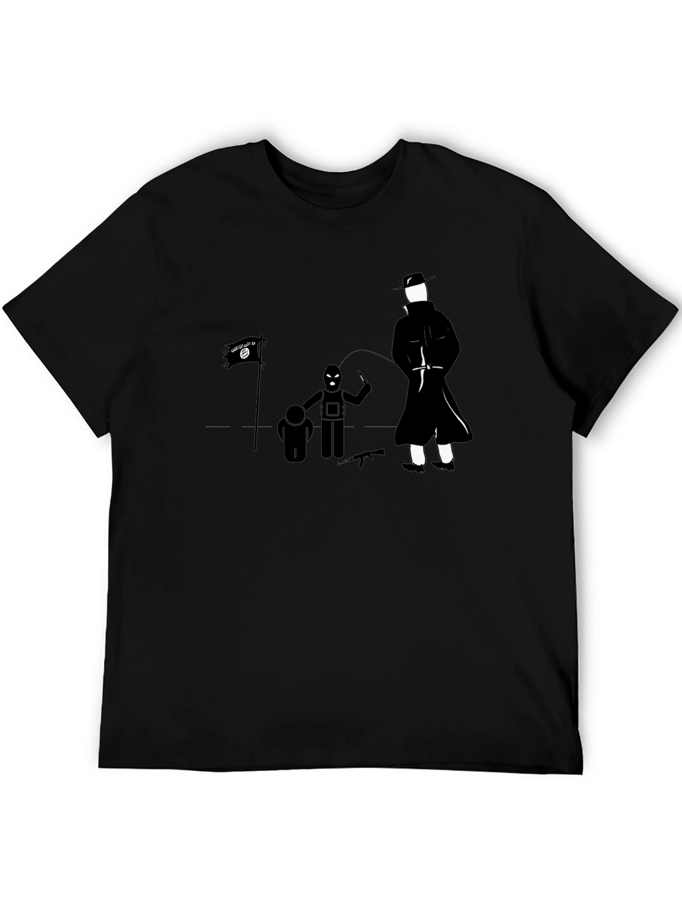 Controversial Stick Figure Graphic T-Shirt