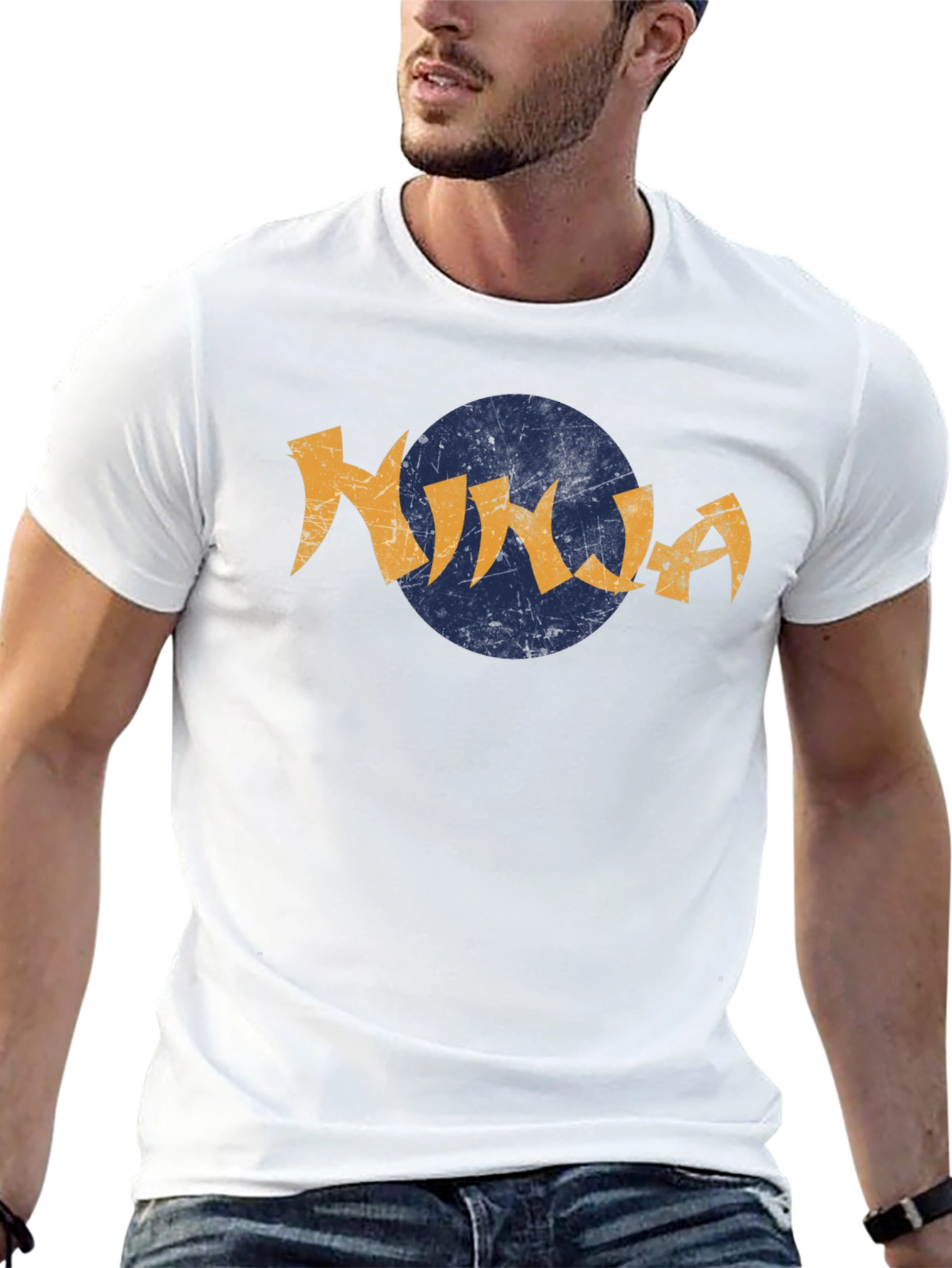 Ninja Graphic Tee - Retro Style Black T-Shirt