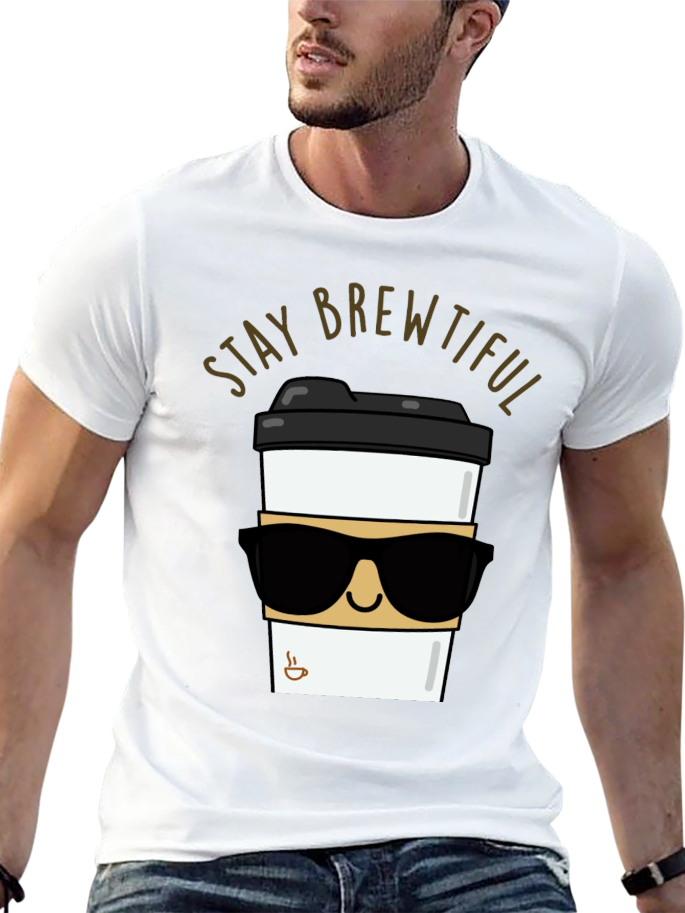 Stay Brewtiful Black T-Shirt - Coffee Lover Apparel