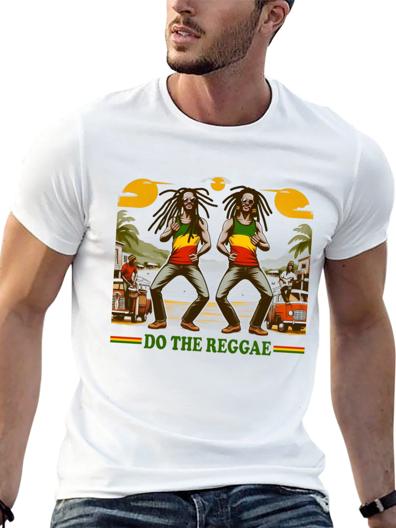 Do The Reggae Graphic Tee - Black Cotton T-Shirt