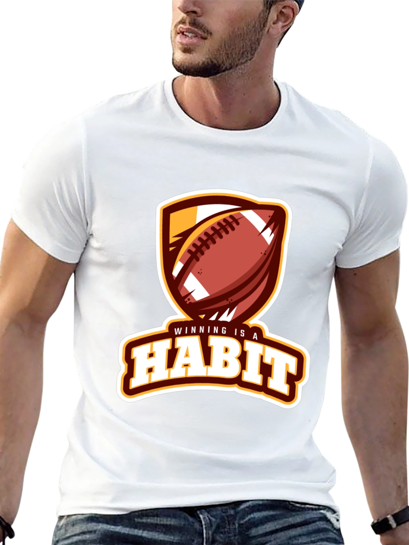 Winning is a Habit Football Graphic Tee