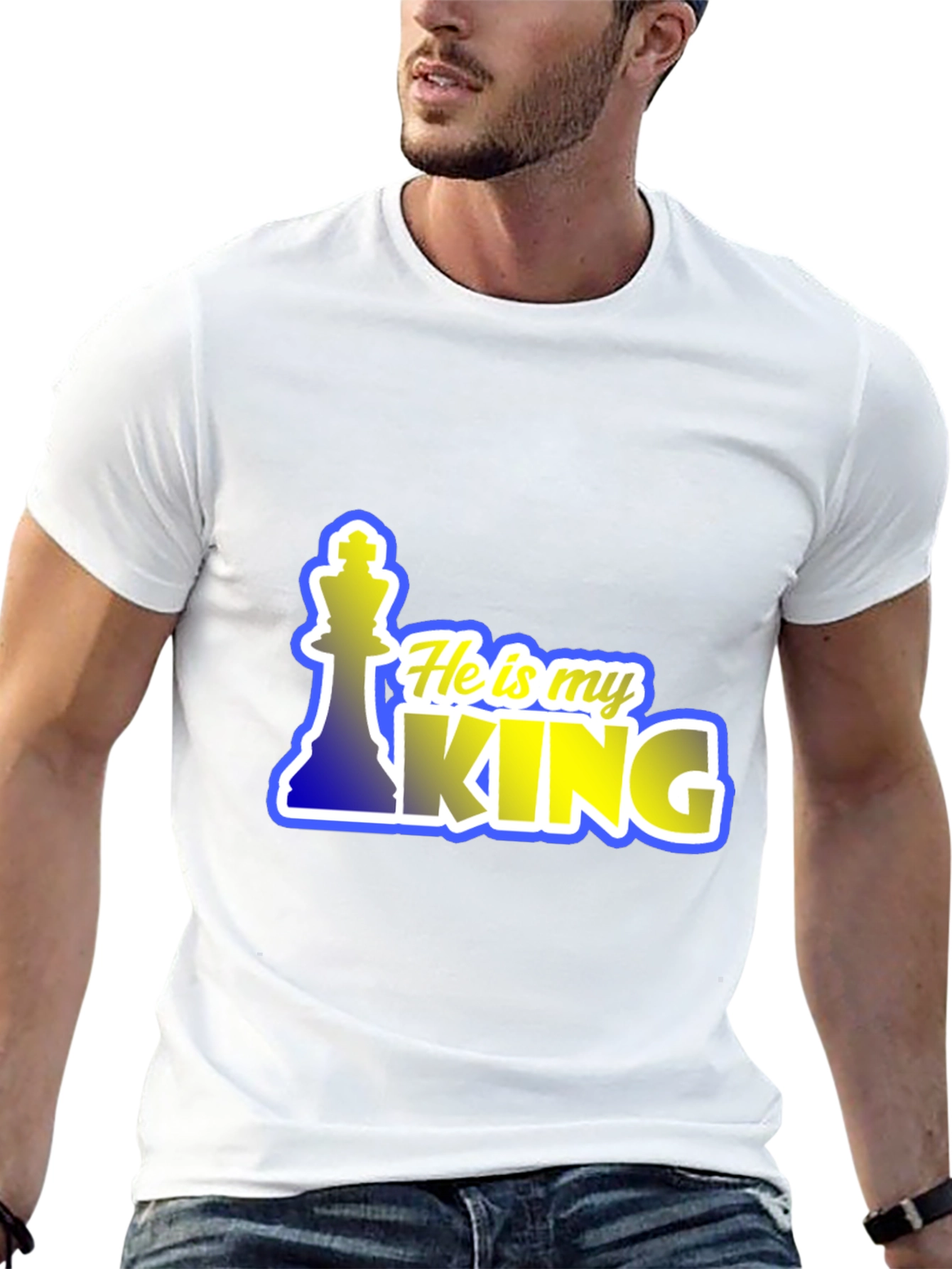 He is my King Chess Piece Graphic T-Shirt