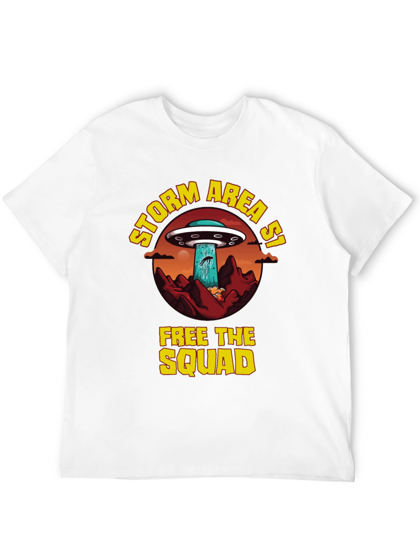 Storm Area 51 Alien UFO Graphic T-Shirt