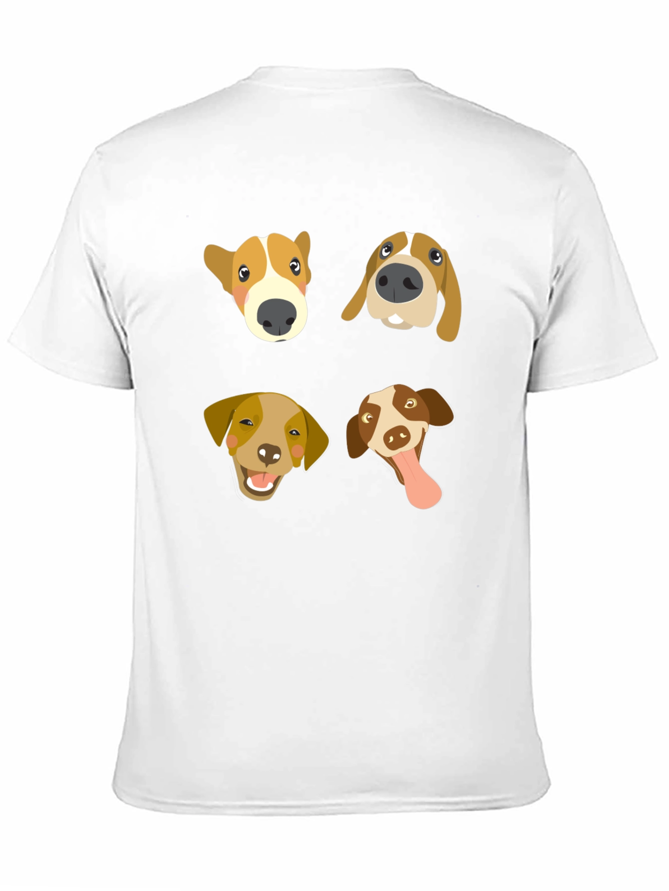 Dog Faces Black T-Shirt