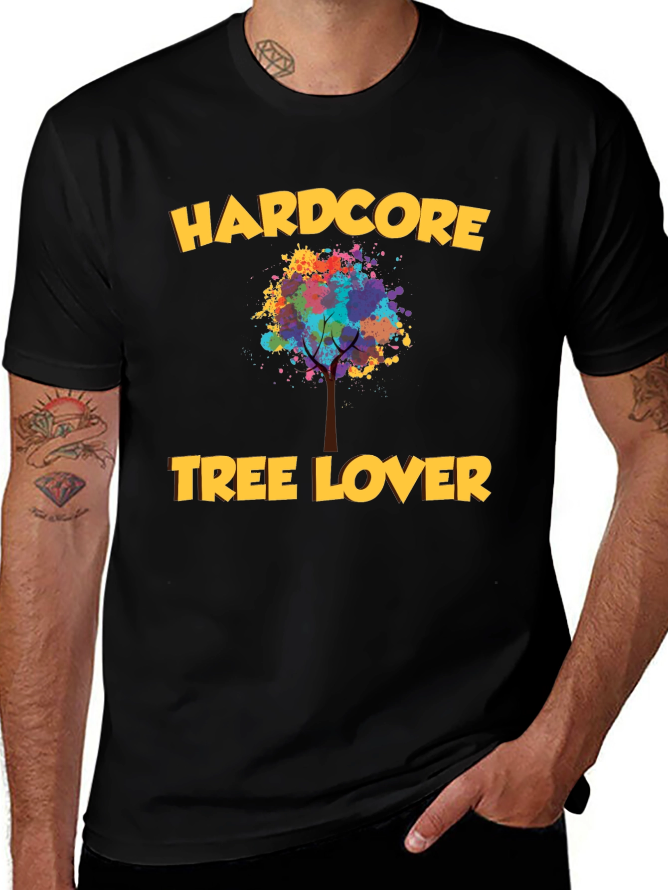 Hardcore Tree Lover Graphic T-Shirt
