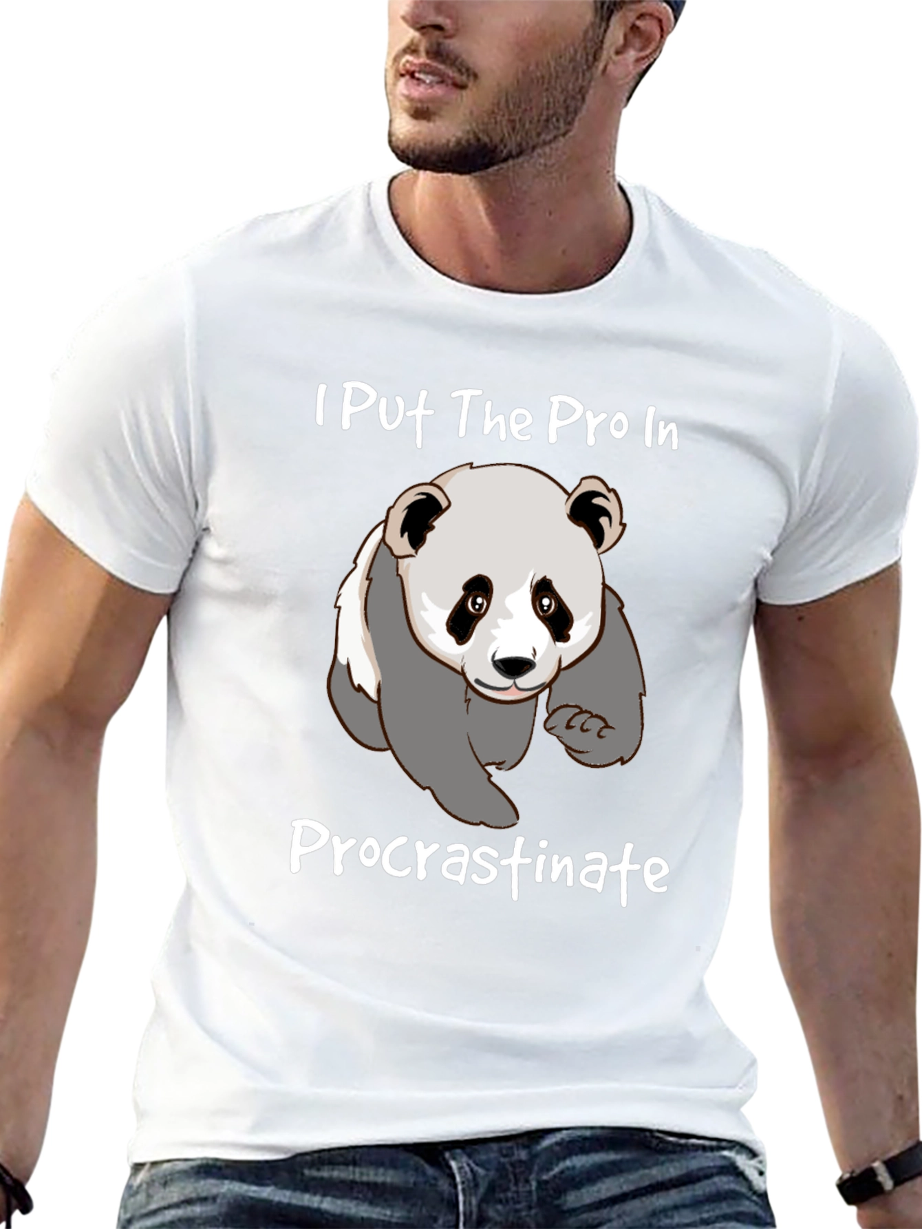 Procrastinate Panda T-Shirt - Funny Graphic Tee