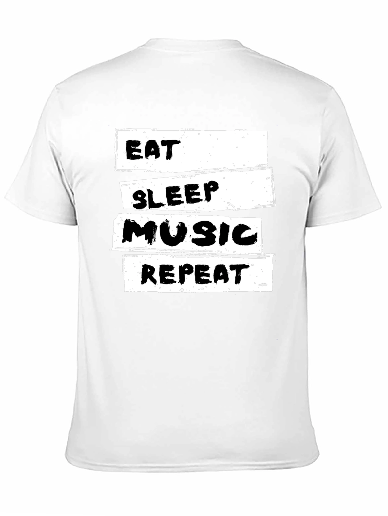 Eat Sleep Music Repeat Black T-Shirt