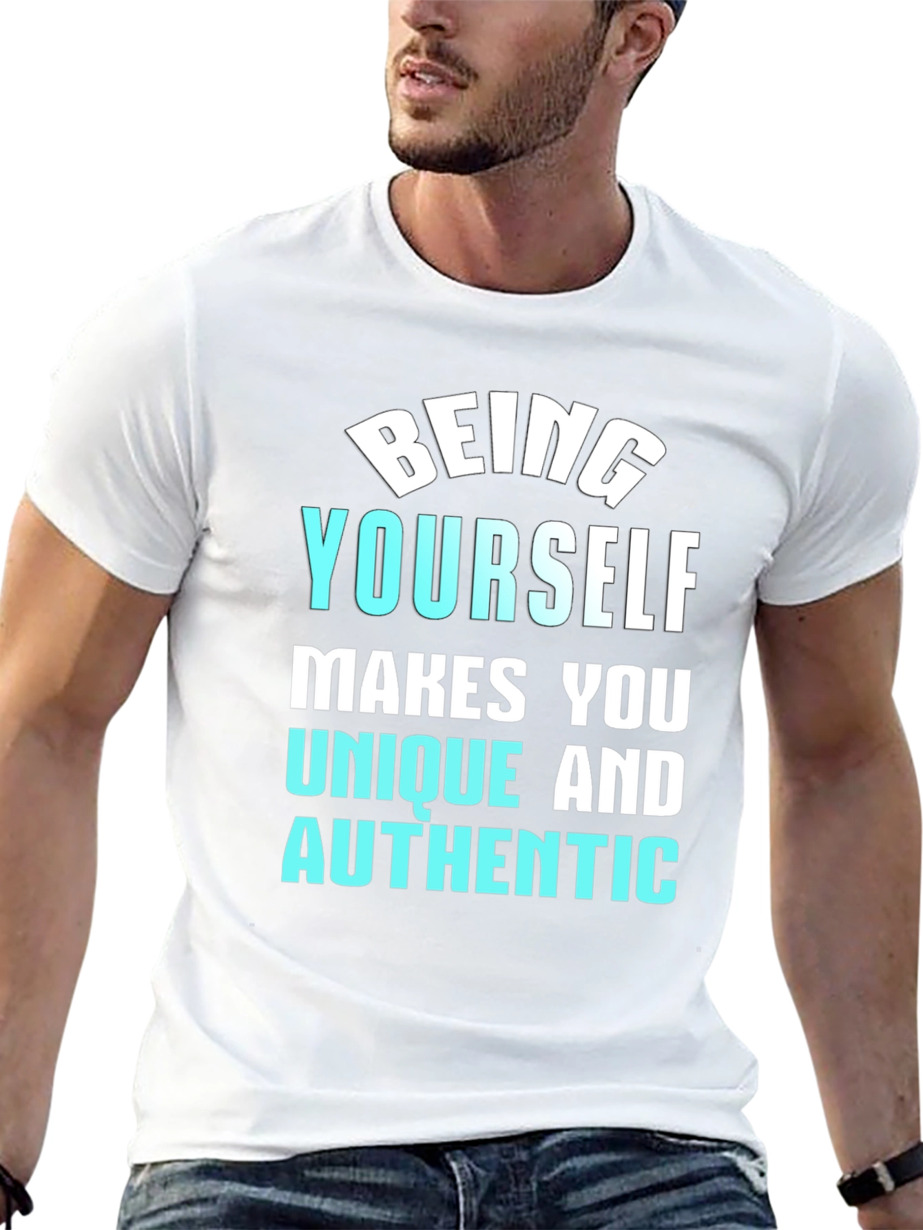 Be Yourself Black Graphic Tee