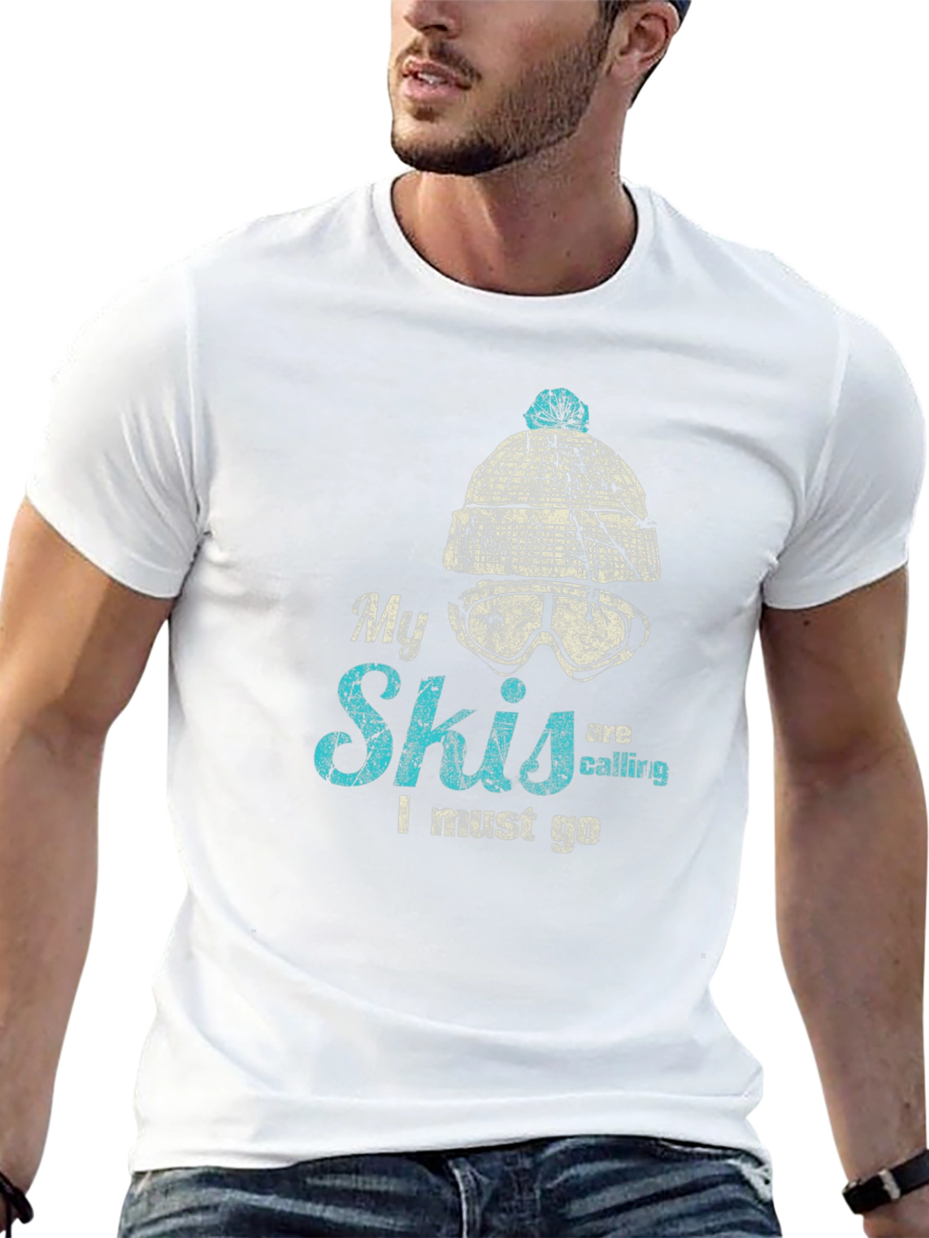 My Skis Are Calling T-Shirt - Funny Skiing Tee