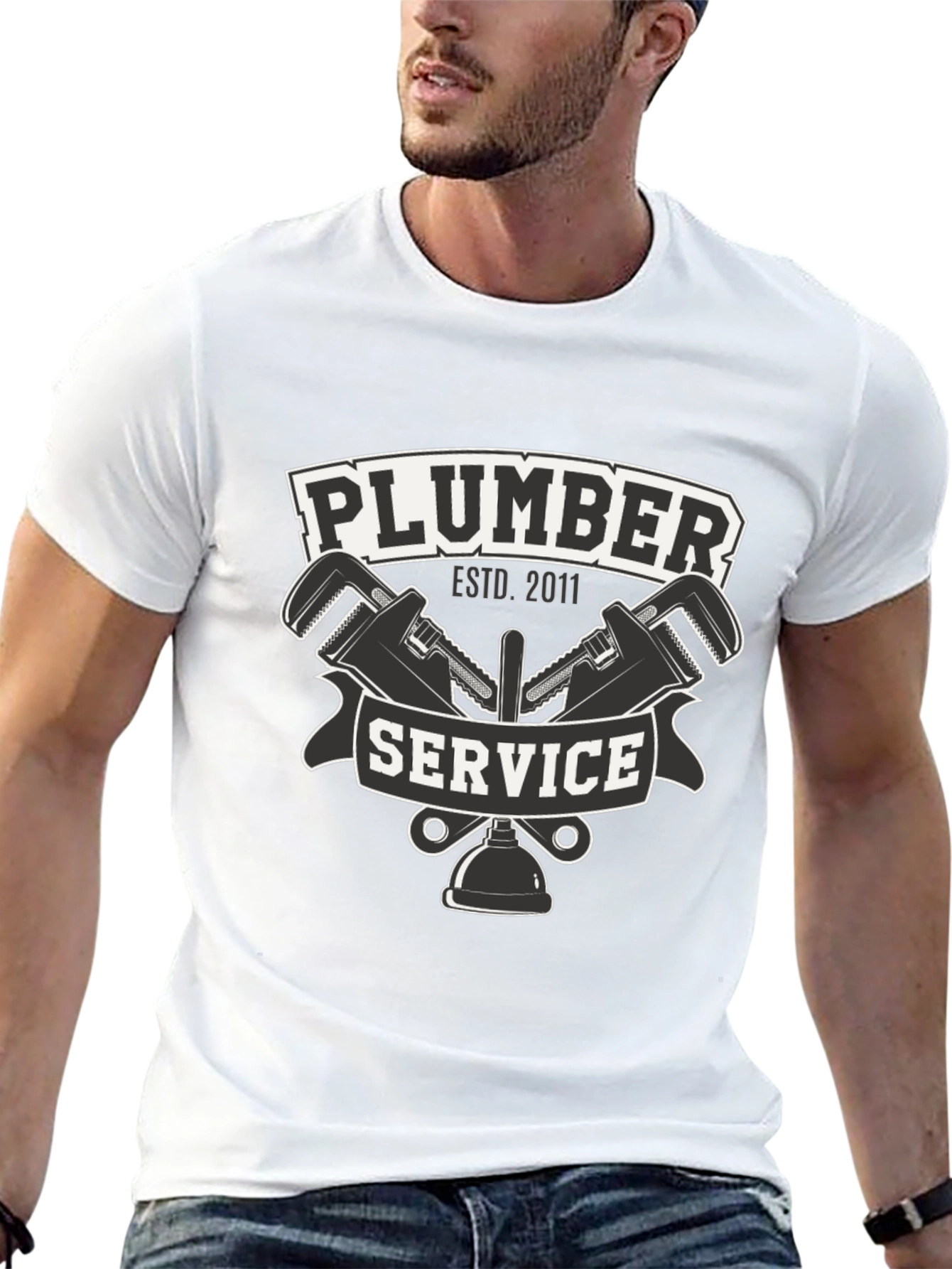 Plumber Service Black T-Shirt - Est. 2011