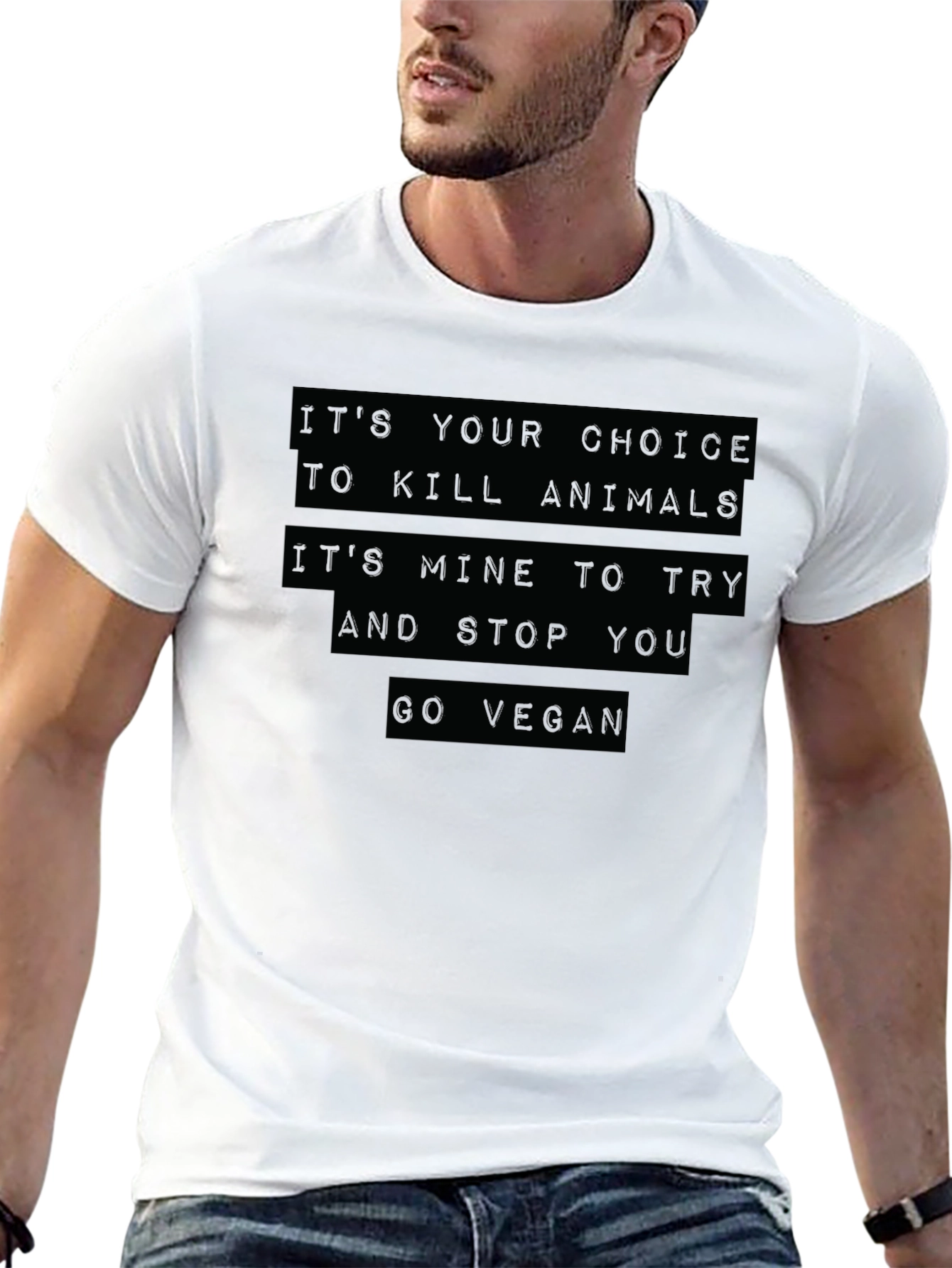 Vegan Choice Black T-Shirt - Animal Rights