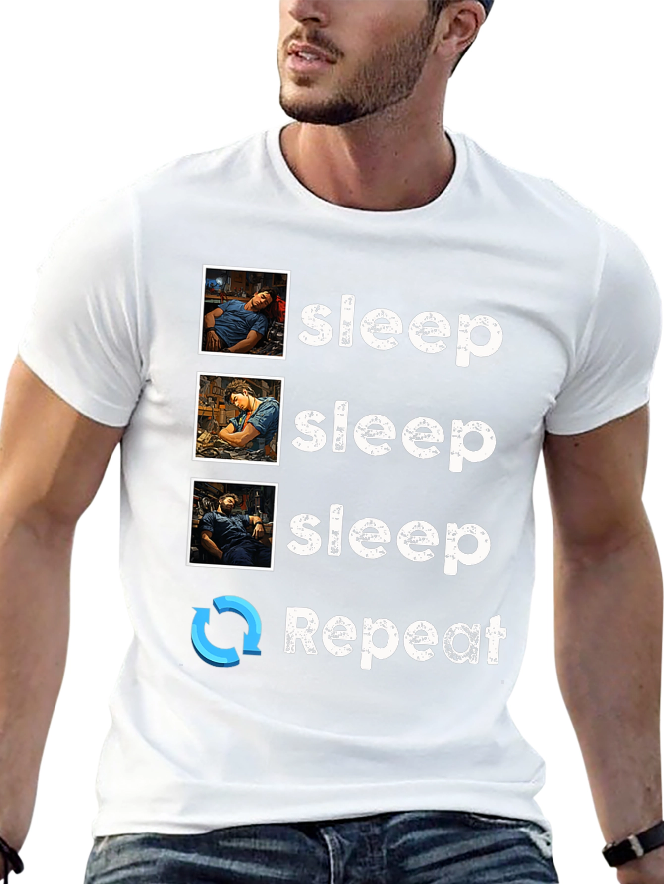 Sleep Technician T-Shirt - Sleep Repeat