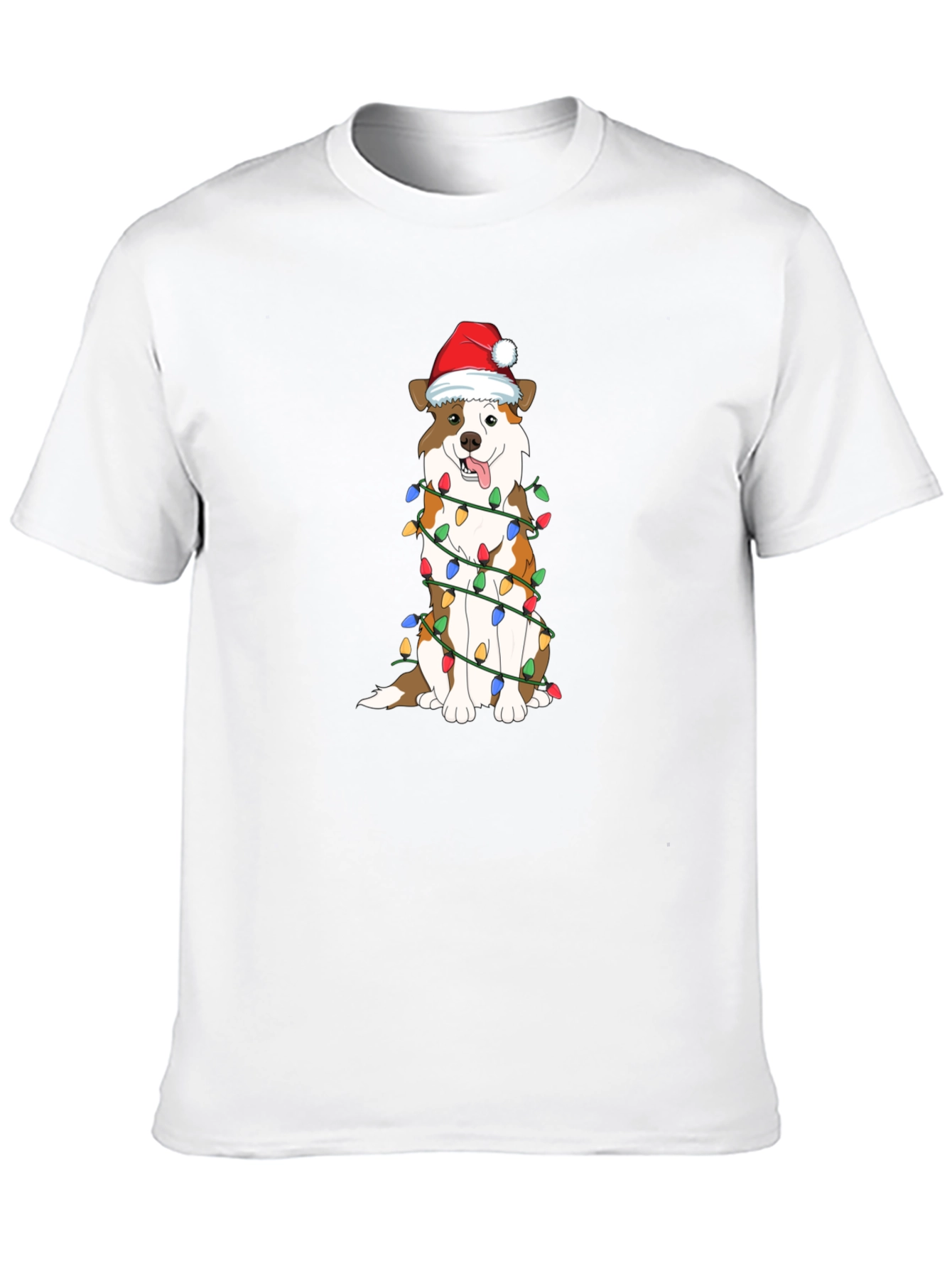Festive Dog Christmas Lights T-Shirt