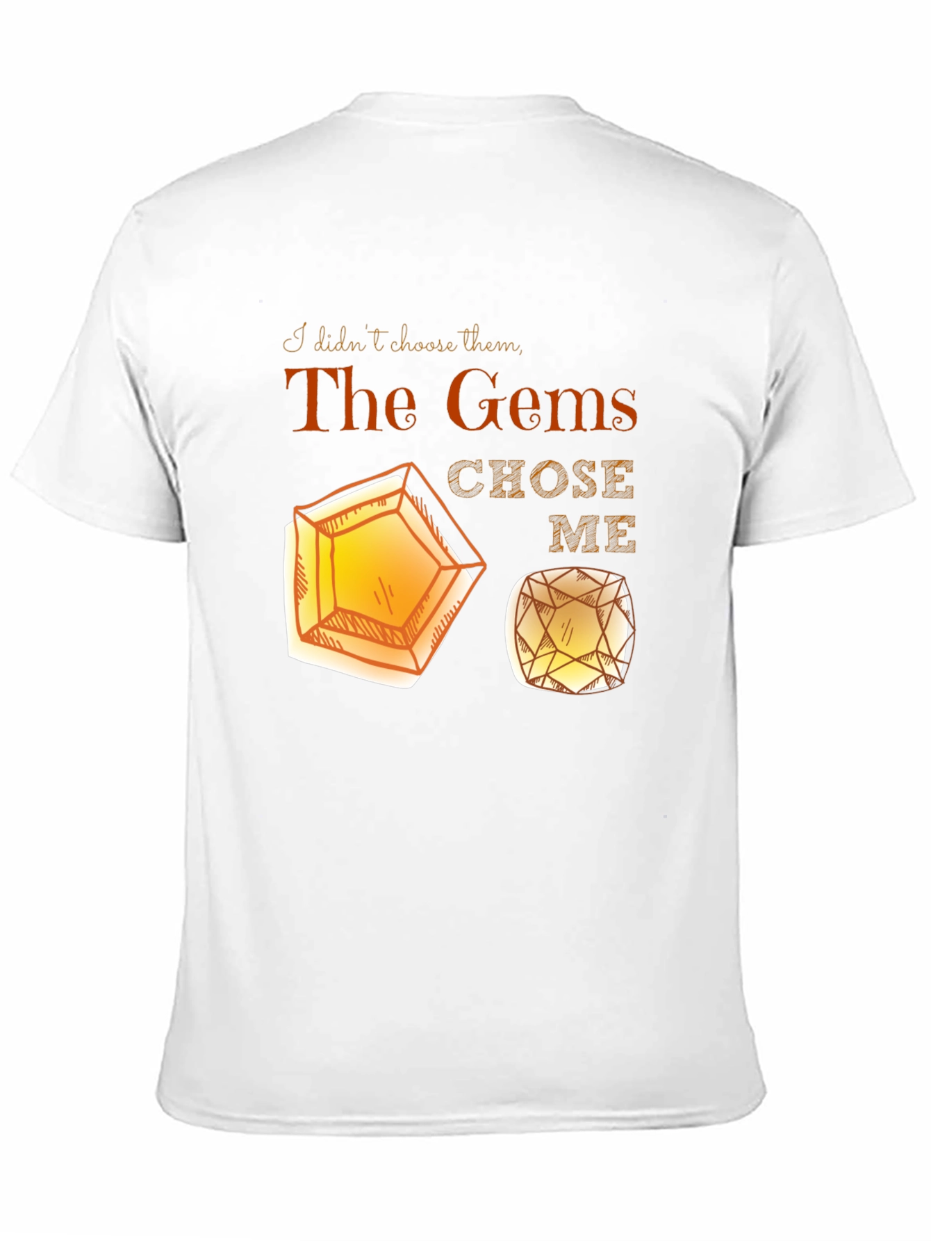 The Gems Chose Me Black Graphic T-Shirt