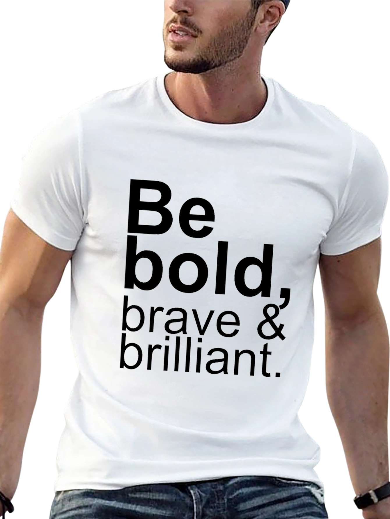 Be Bold Graphic Tee - Black Cotton Casual Shirt