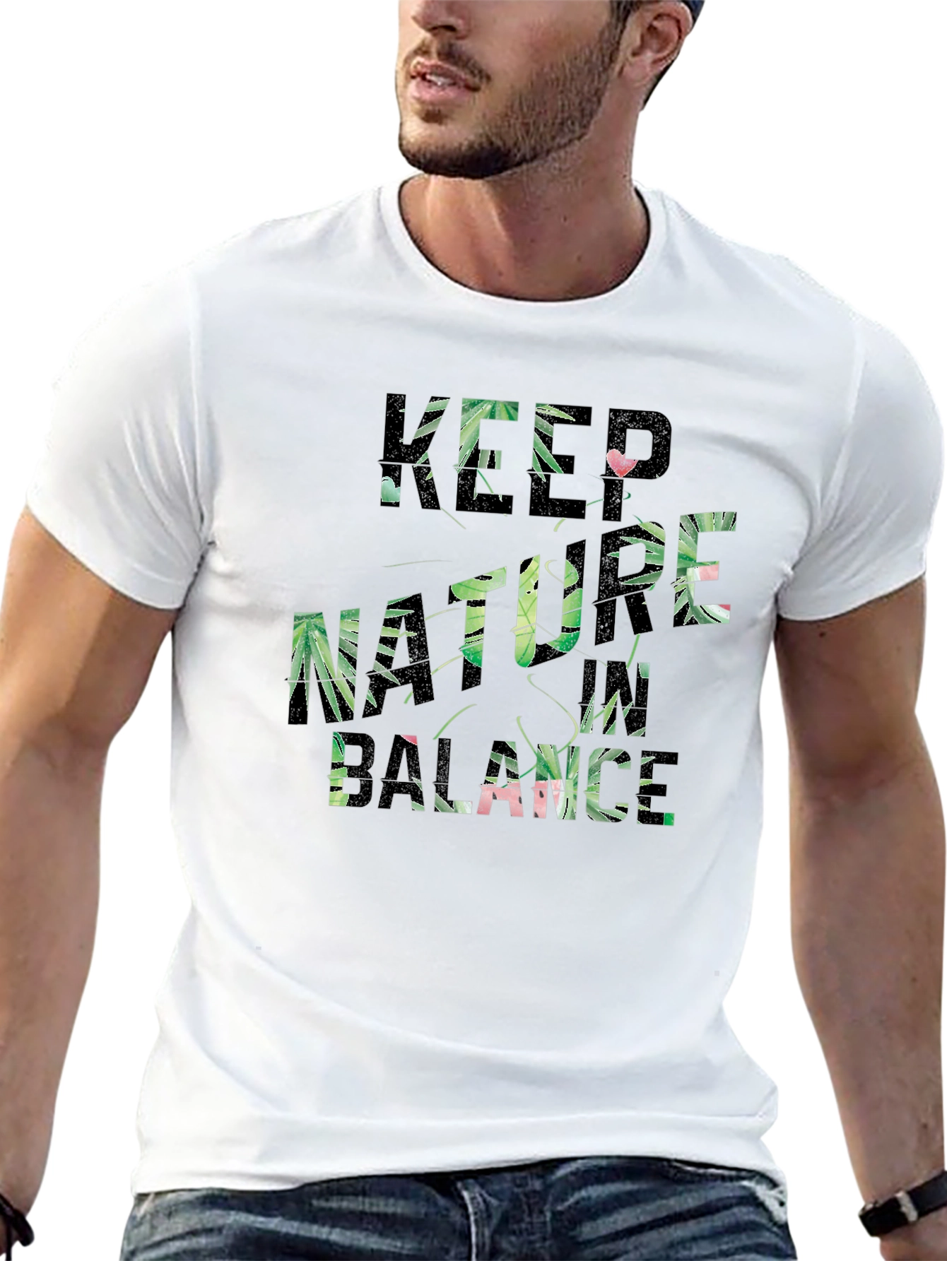 Keep Nature in Balance Graphic Tee - Black