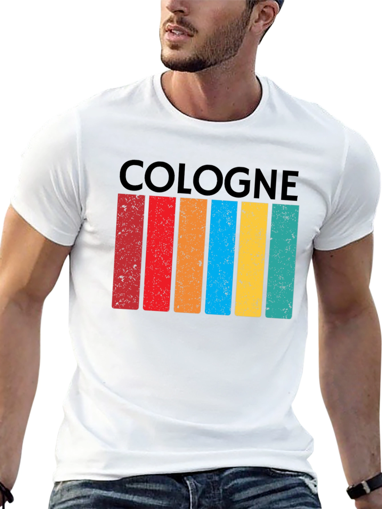 Cologne Retro Striped T-Shirt