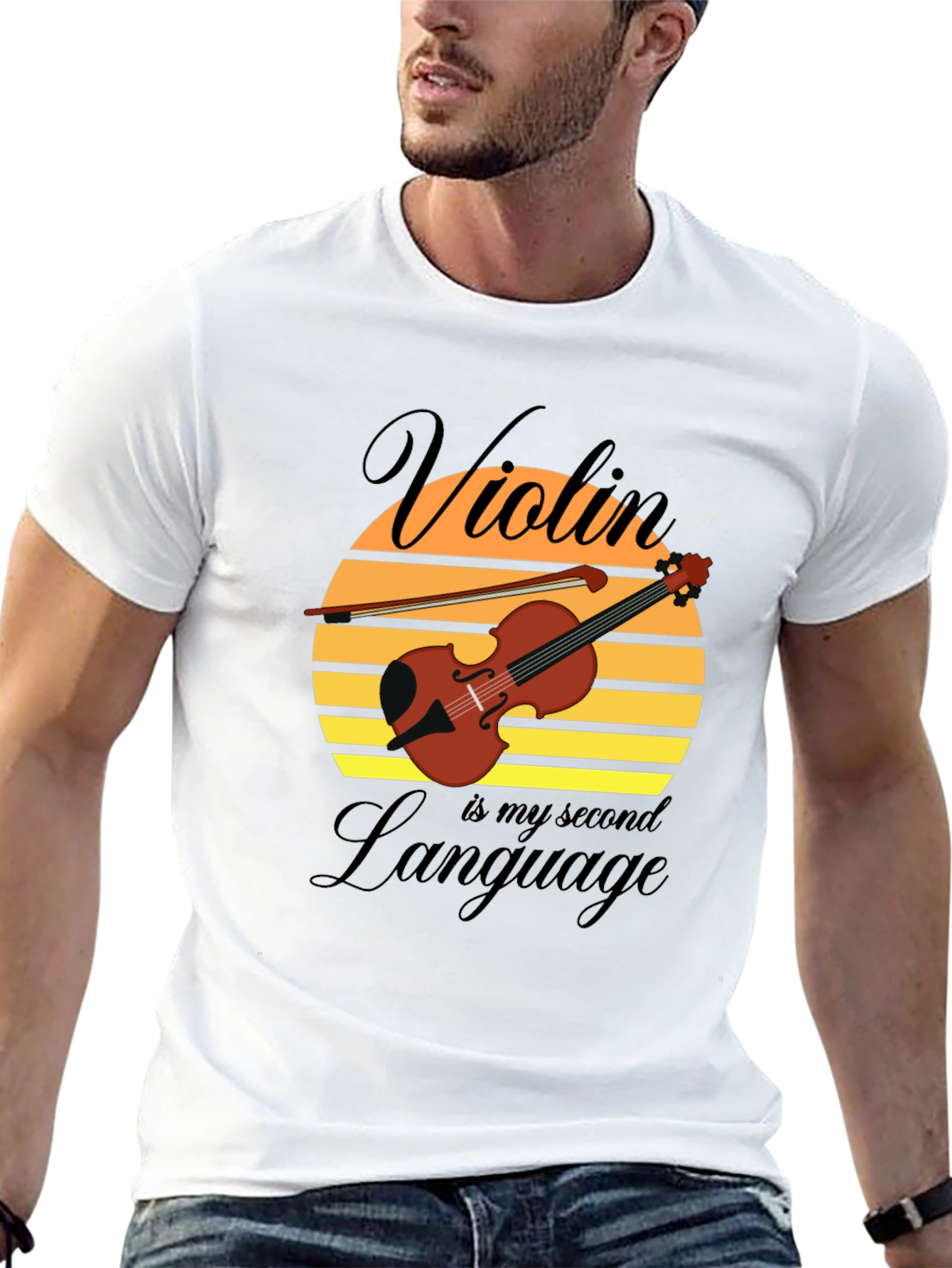 Violin is My Second Language Graphic Tee