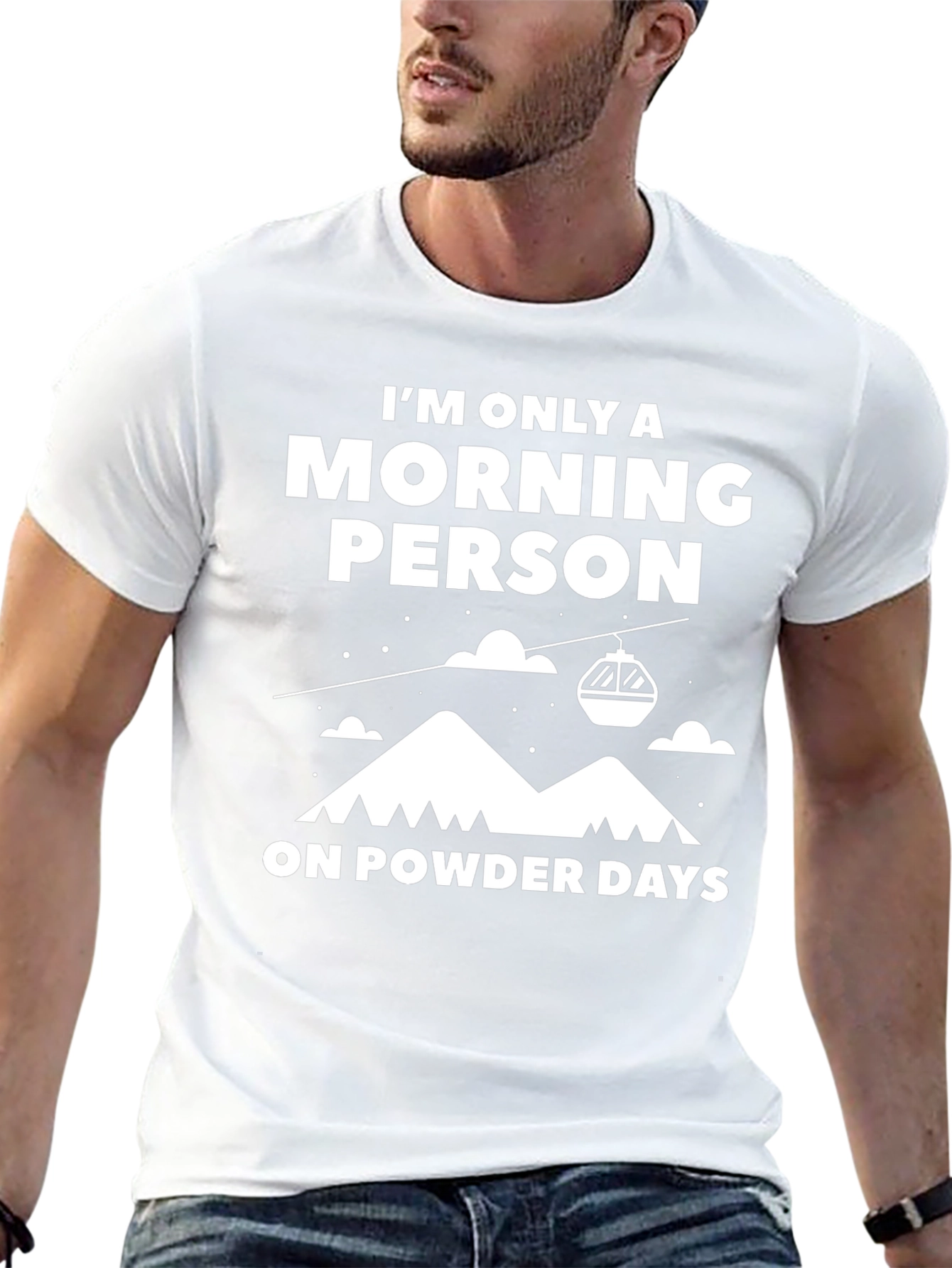 Morning Person Powder Days Graphic Tee