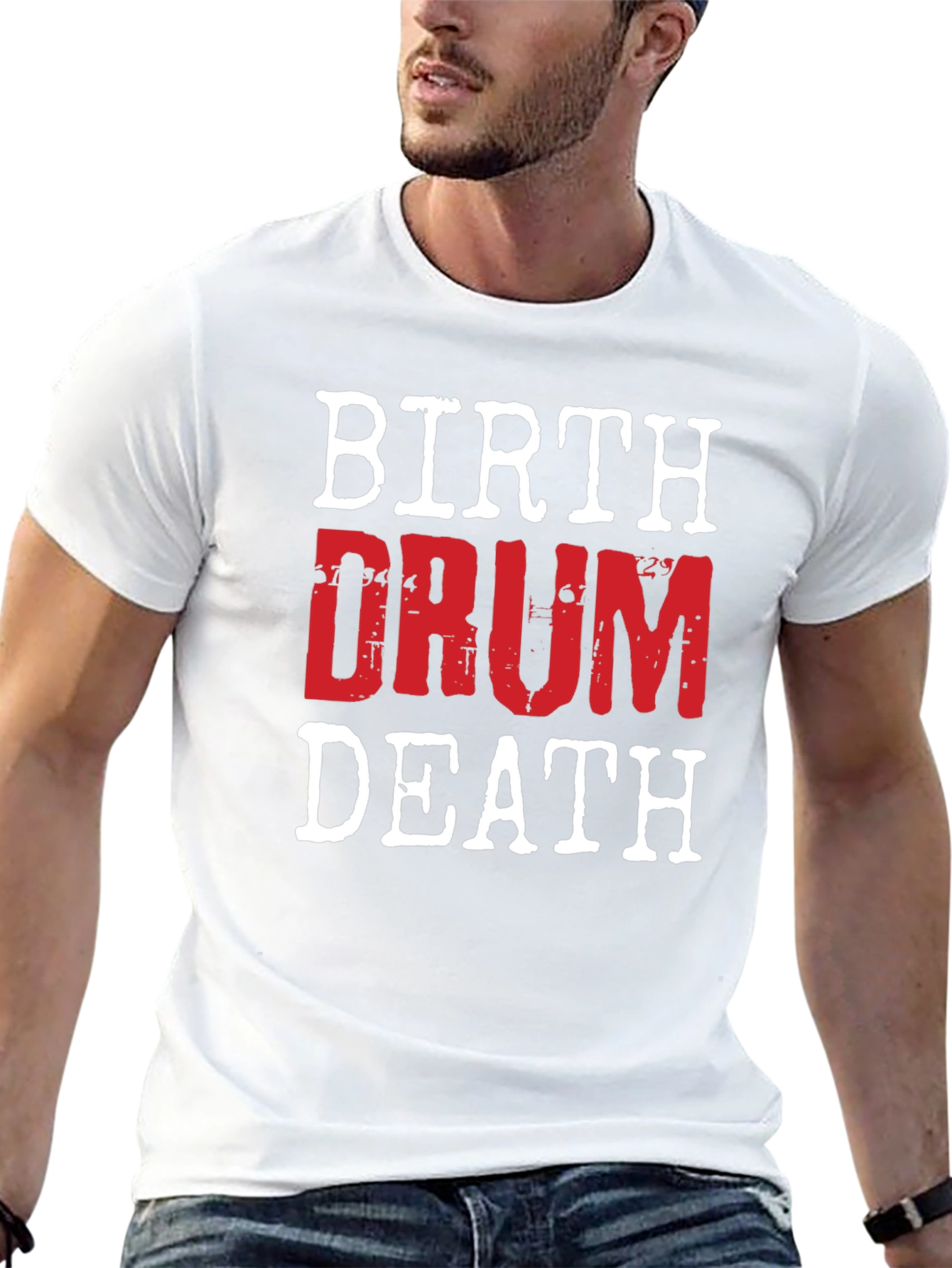 Birth Drum Death Graphic Tee - Rock Music Shirt