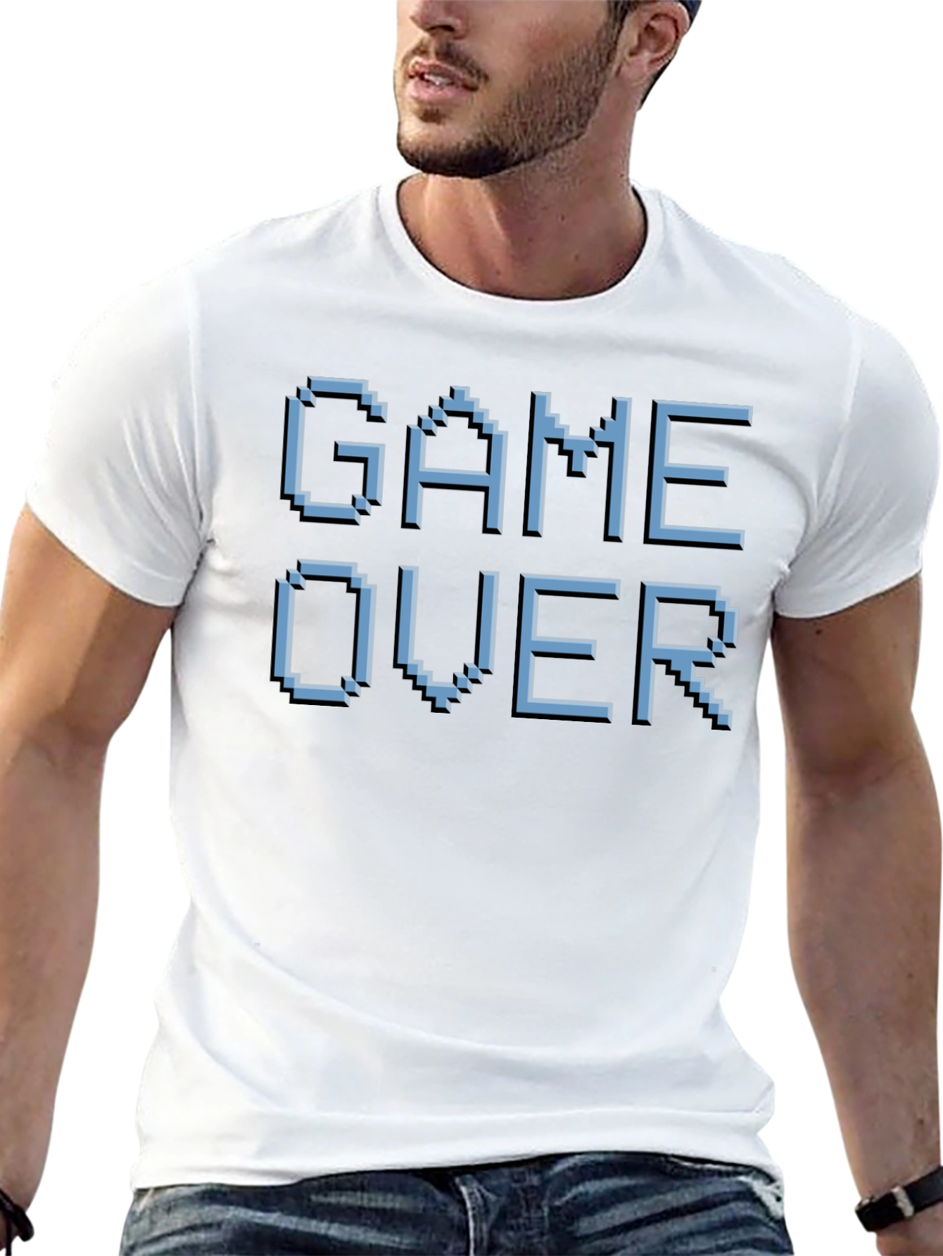 Game Over Pixel Art T-Shirt - Retro Gaming Style