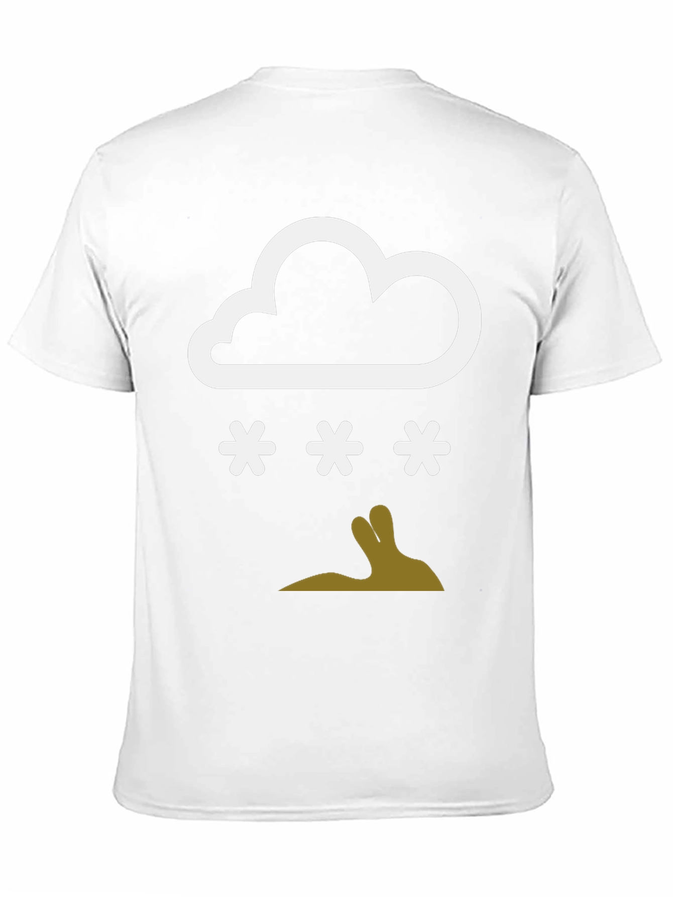 Snowy Rabbit Graphic Tee - Black Casual Comfort