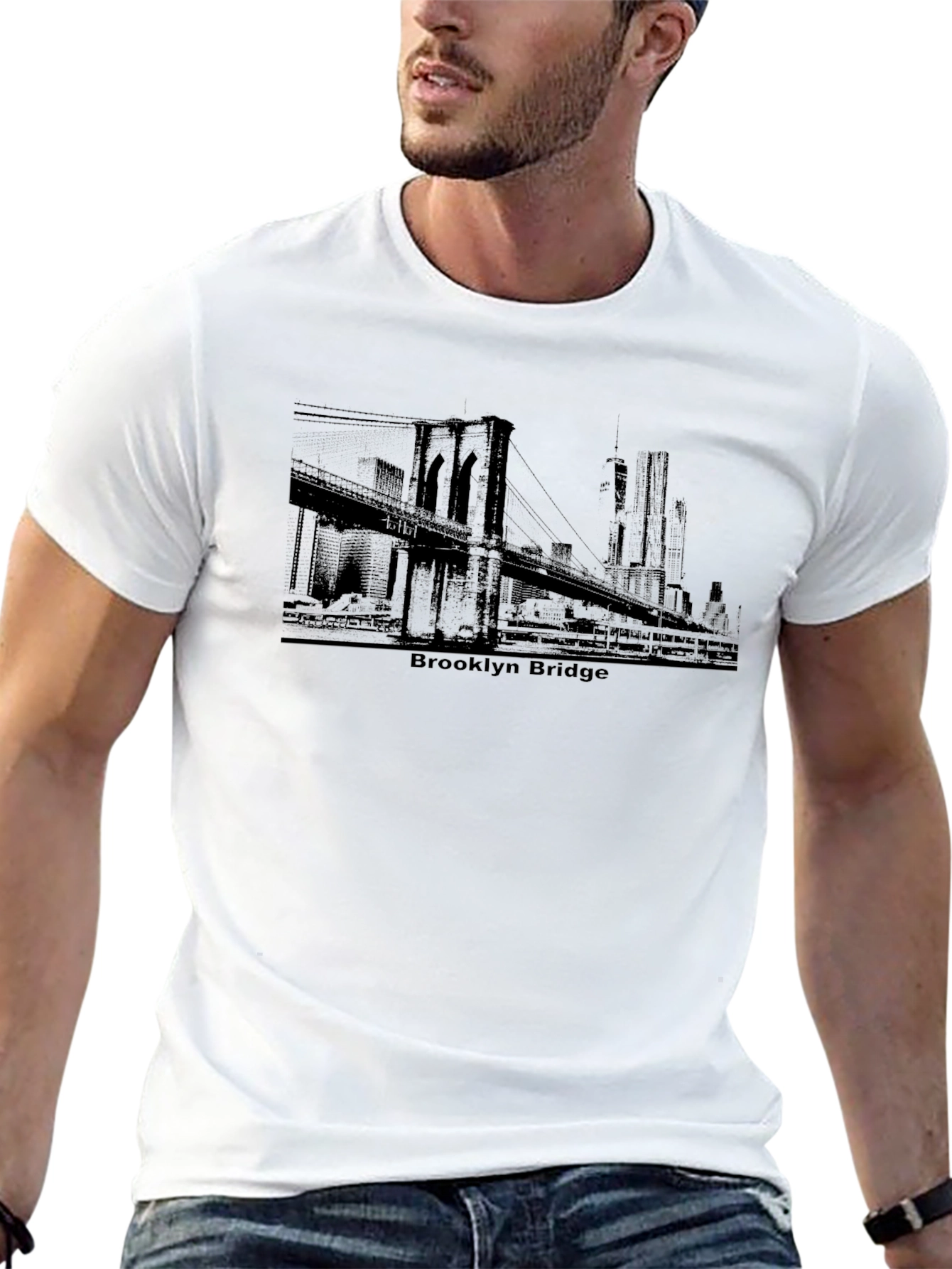 Brooklyn Bridge Graphic Tee - Black