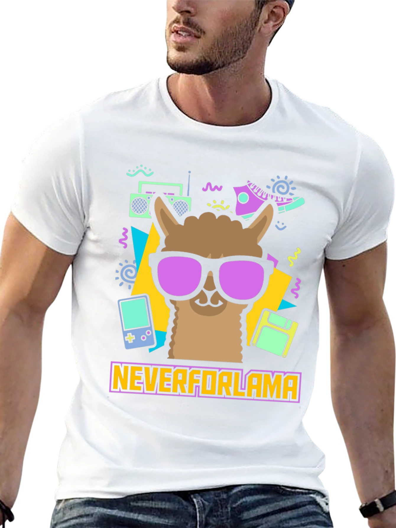 Never For Llama Retro T-Shirt