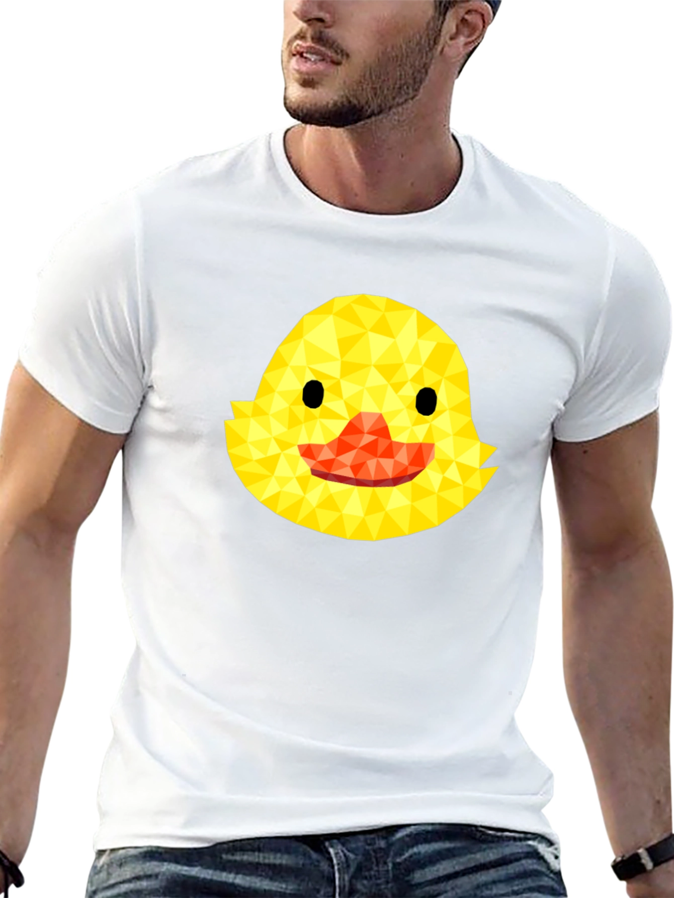 Geometric Duckling Black T-Shirt
