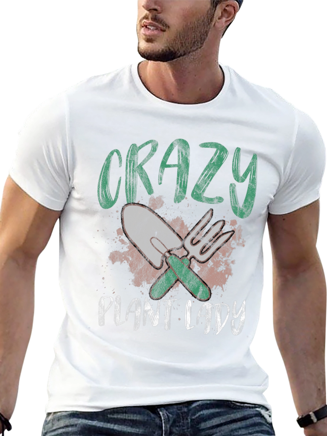 Crazy Plant Lady Graphic T-Shirt - Gardening Gift