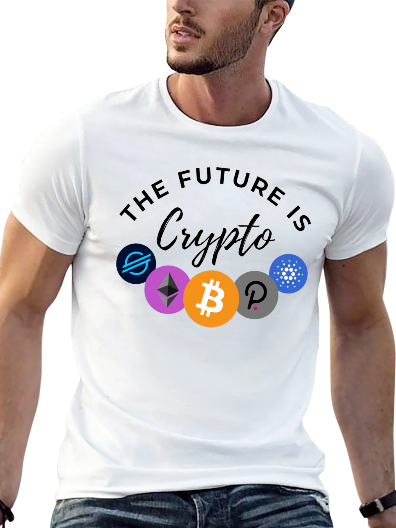 The Future is Crypto Black Graphic Tee