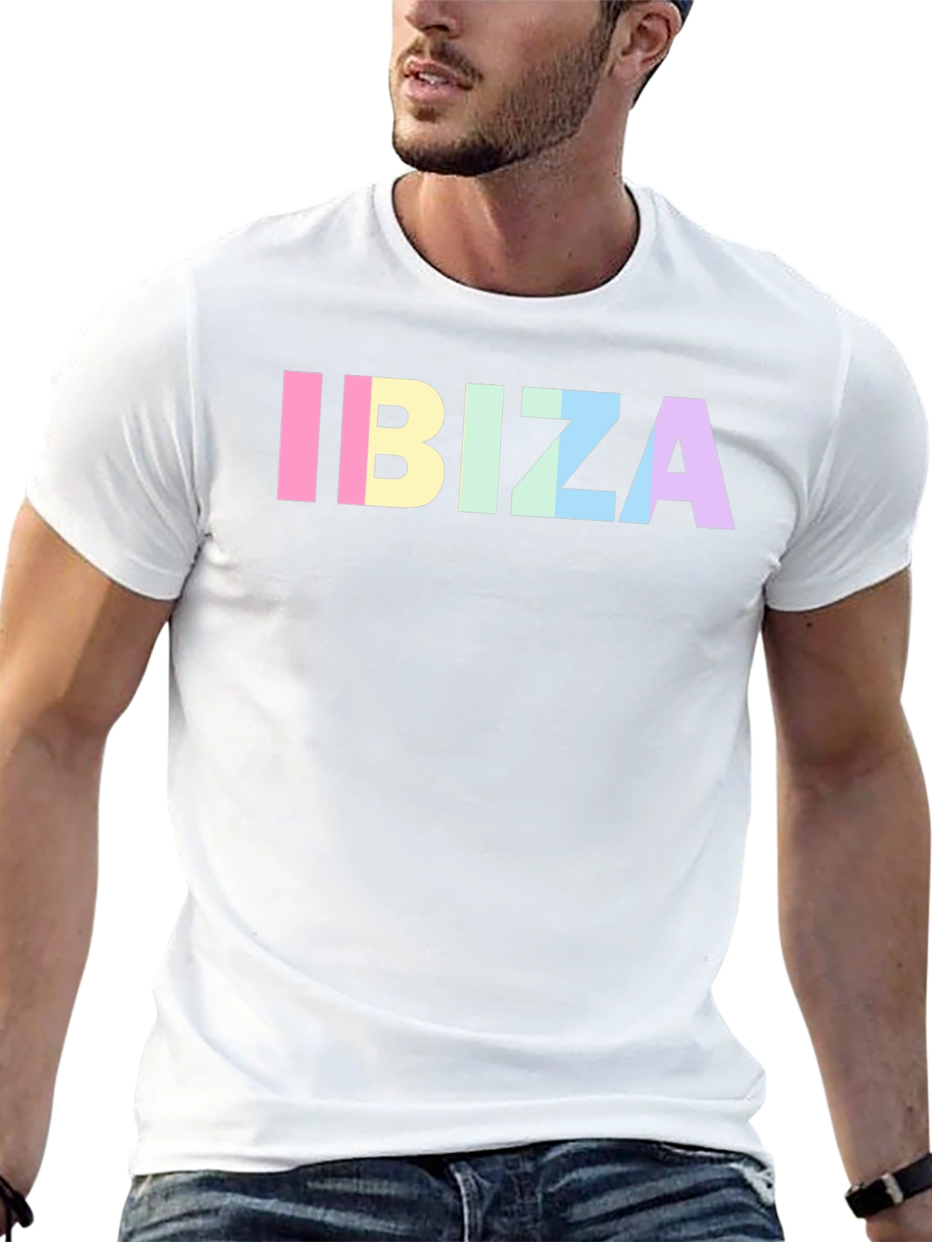 Ibiza Graphic Tee - Black Cotton Blend