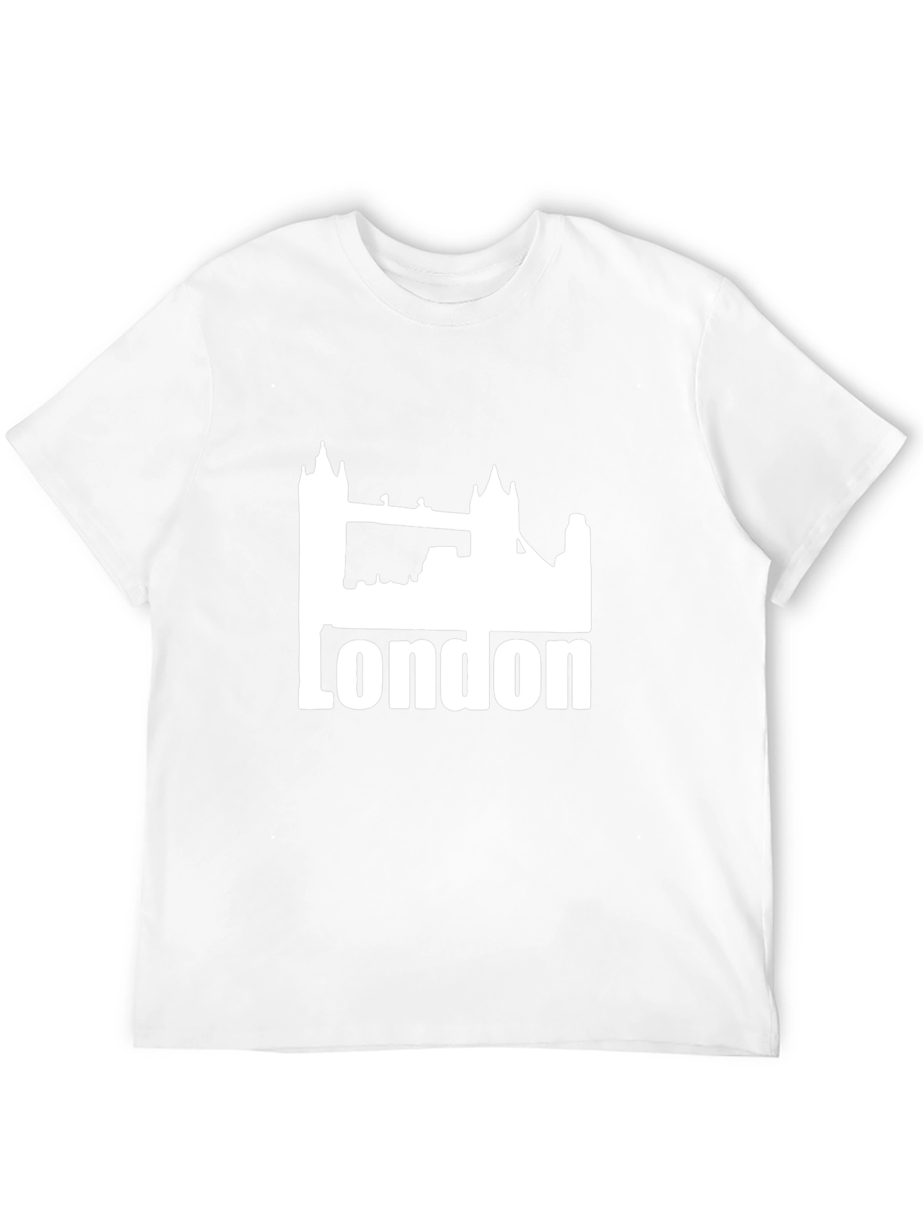 London Skyline Graphic Tee - Black Cotton Blend