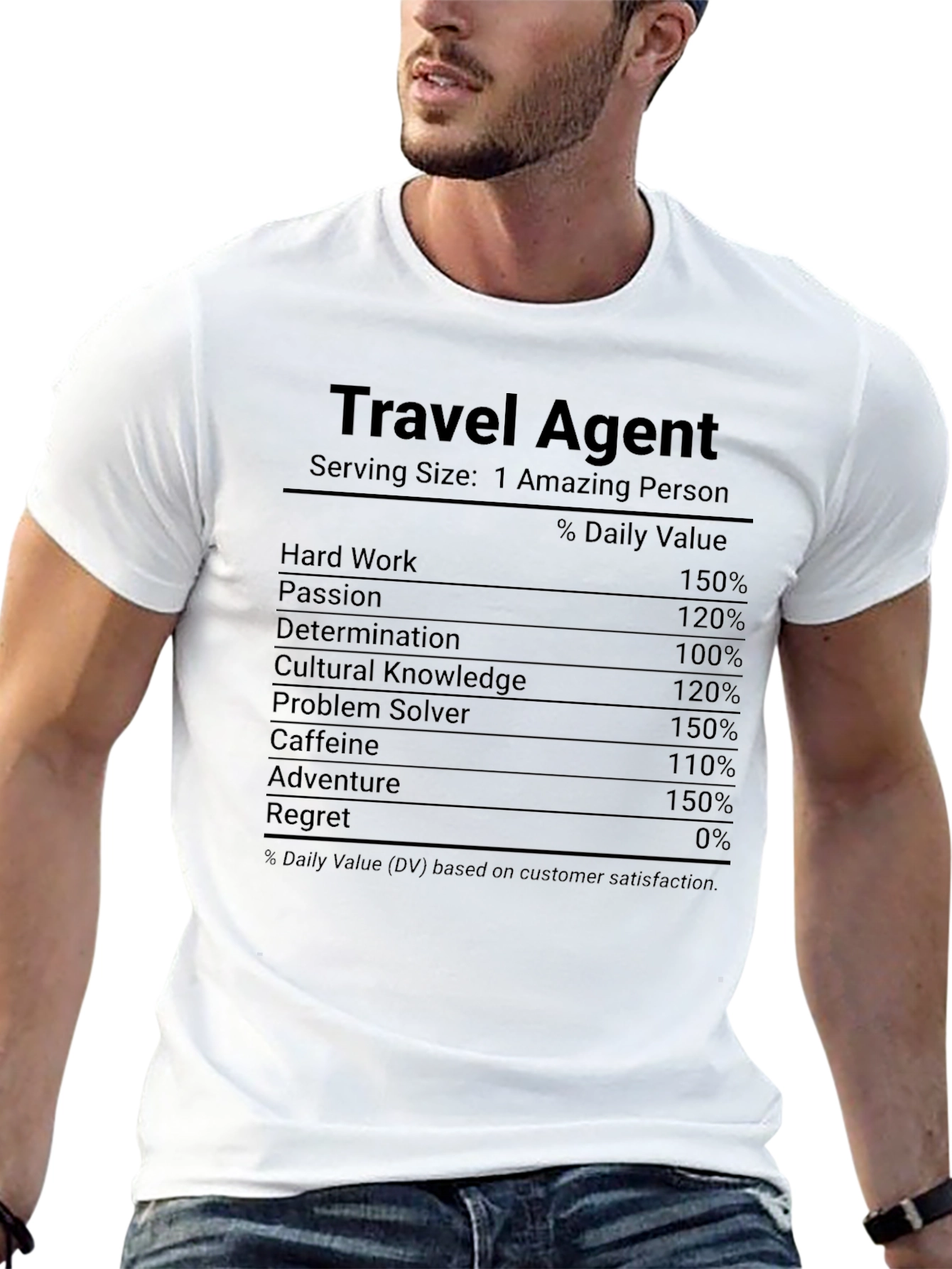 Travel Agent Nutrition Facts T-Shirt