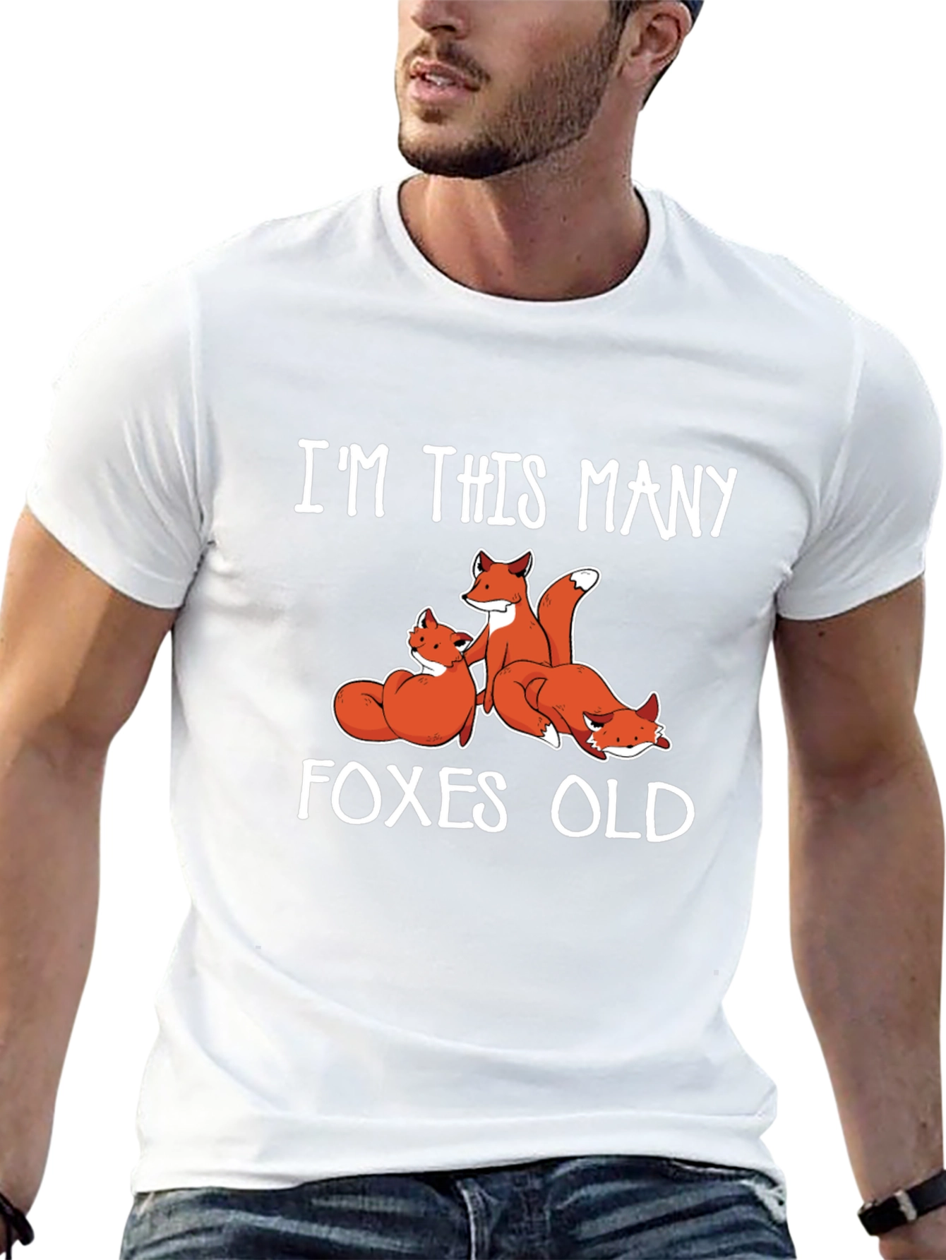 Funny Fox T-Shirt - Im This Many Foxes Old