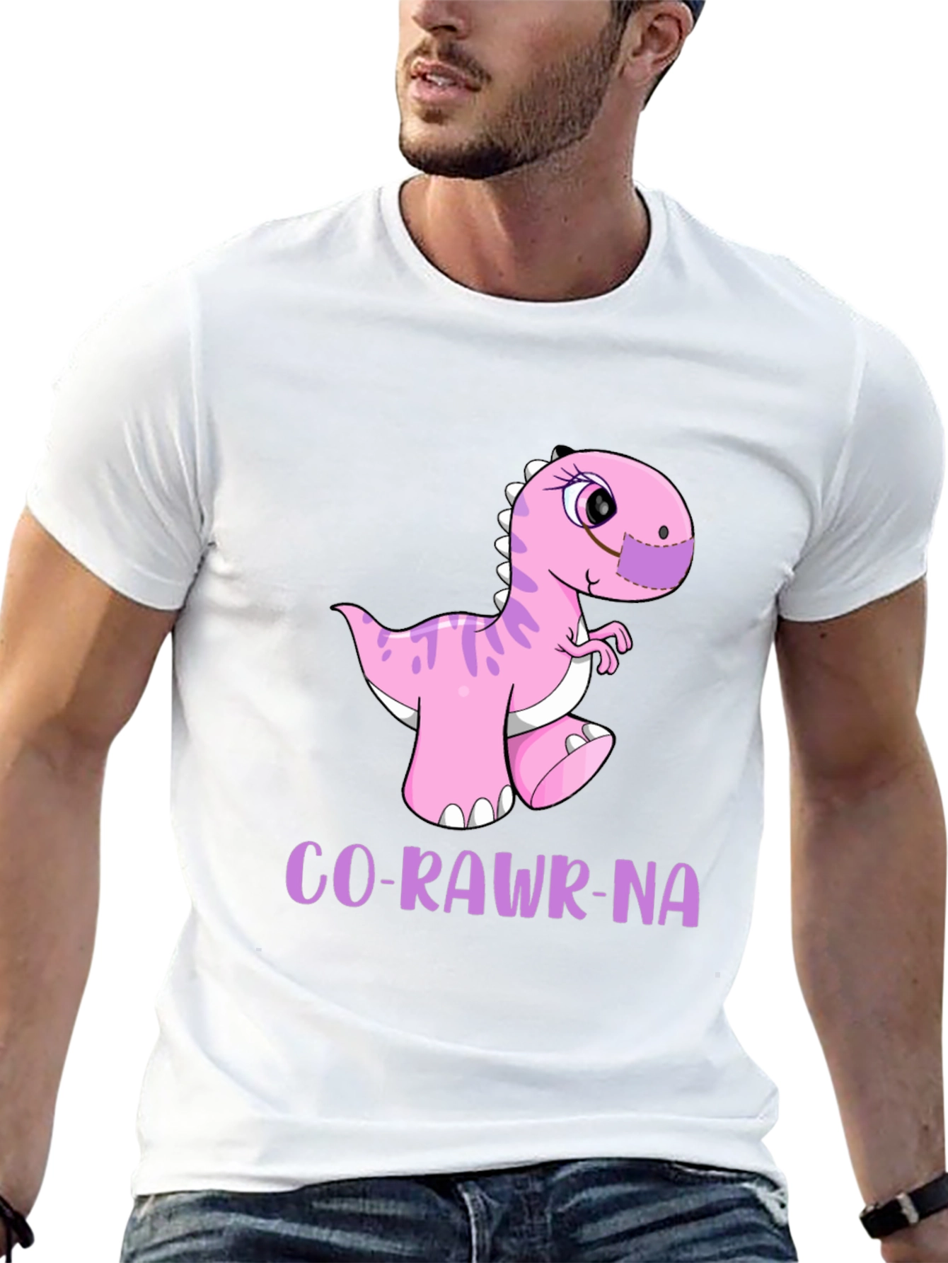 Funny Dinosaur Co-Rawr-Na T-Shirt