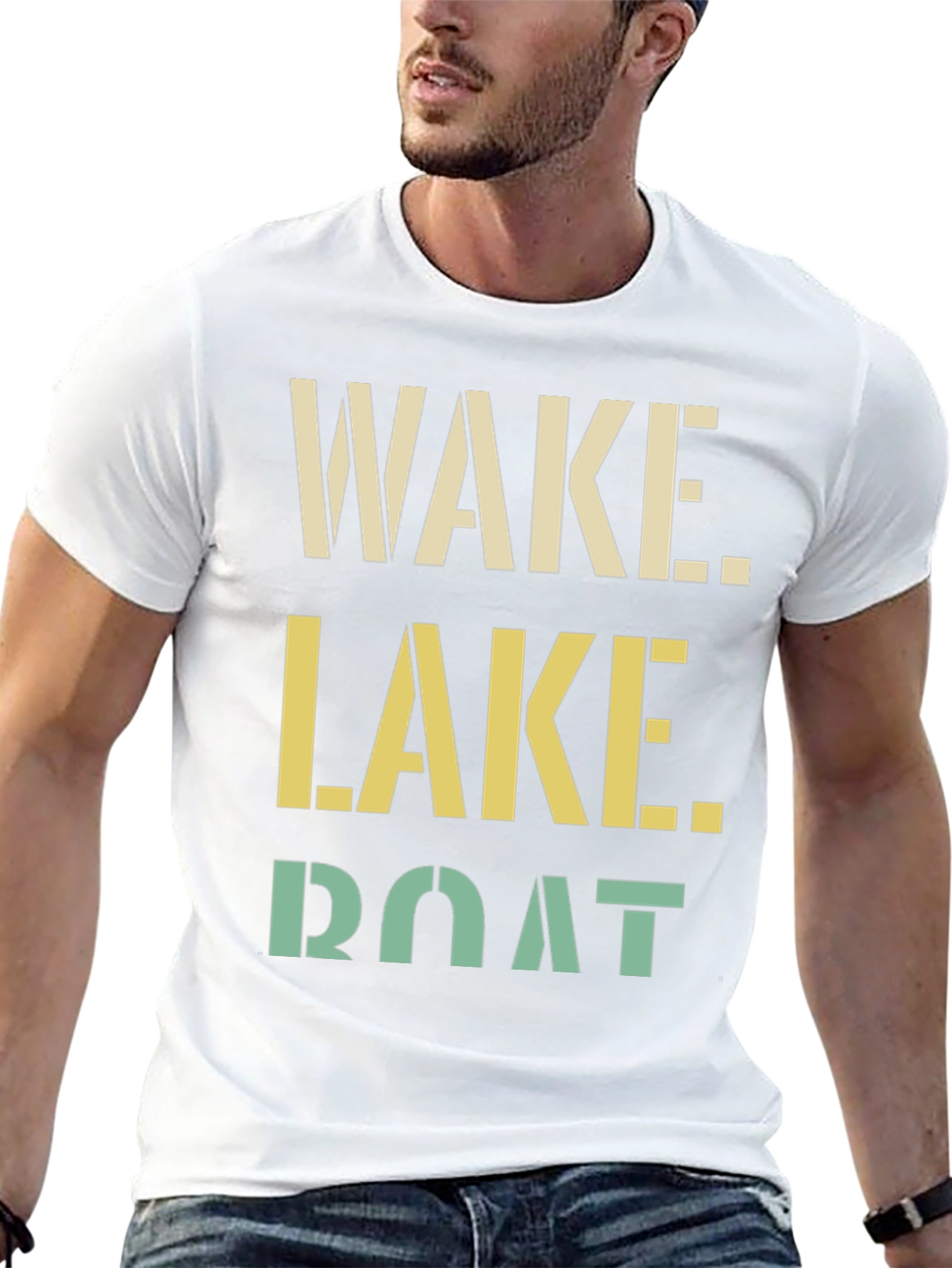 Wake Lake Boat Graphic Tee