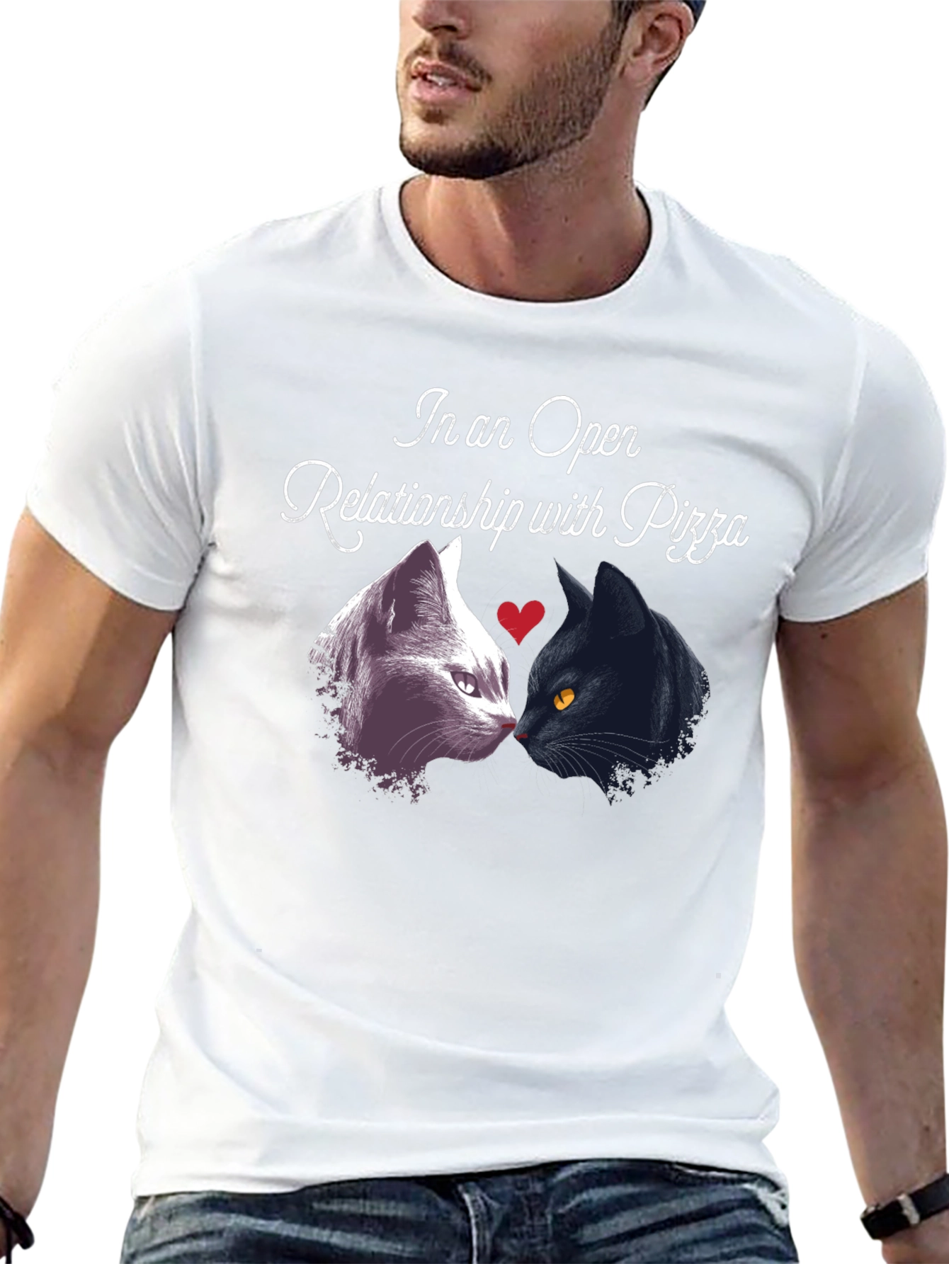 Open Relationship Pizza Cat T-Shirt