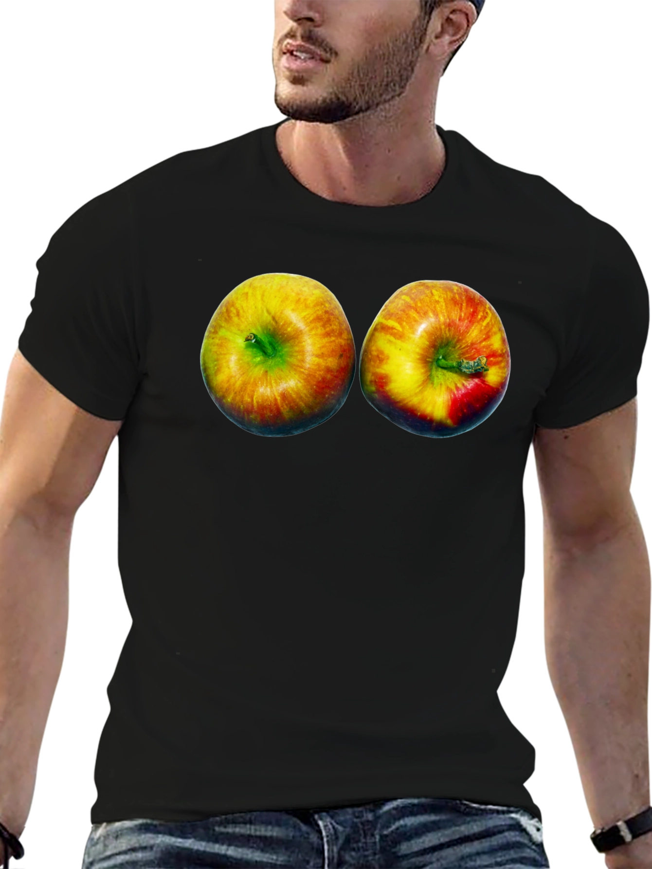 Apple Graphic Black T-Shirt