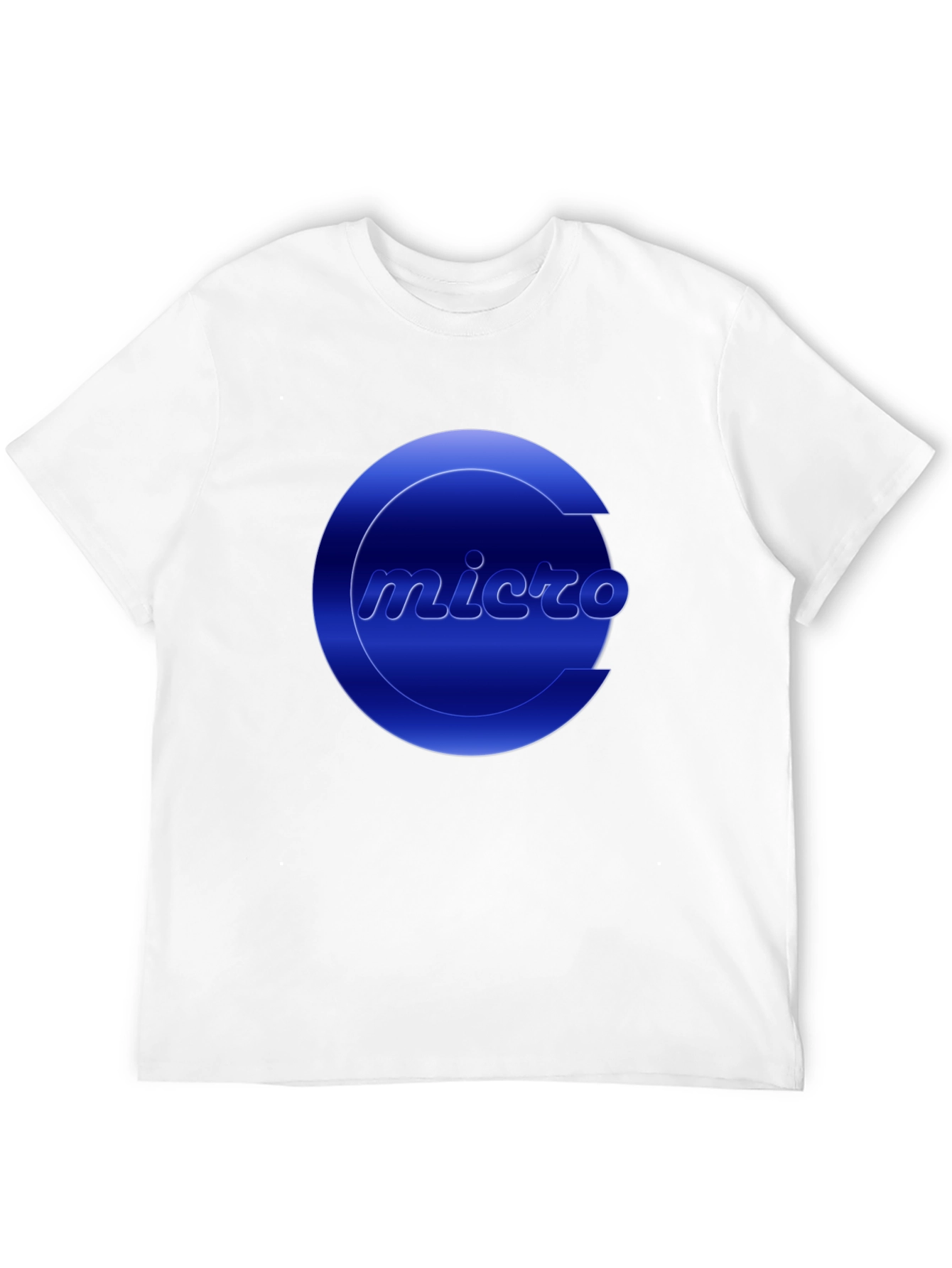 Micro Graphic Tee - Cool Blue Logo T-Shirt