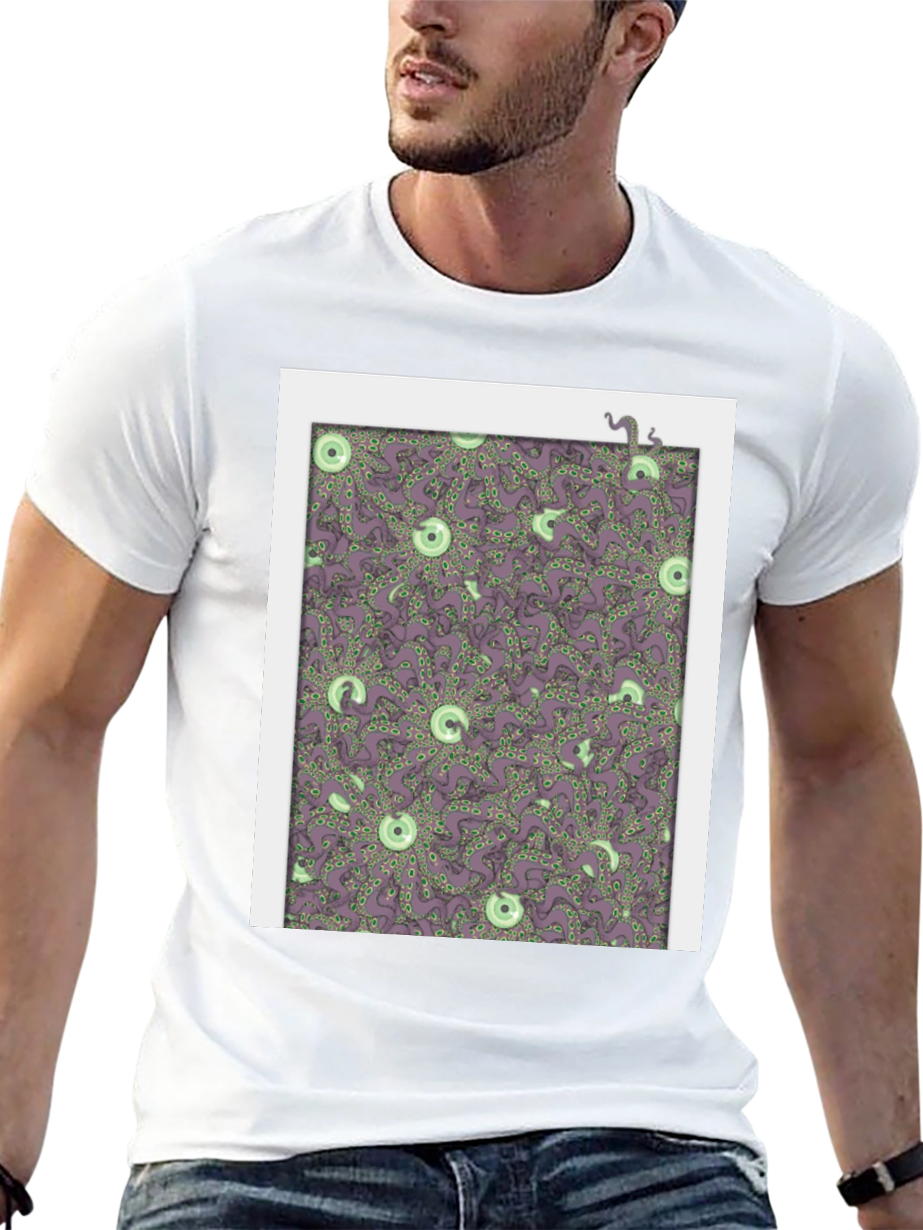 Tentacle Pattern T-Shirt - Unique Graphic Tee