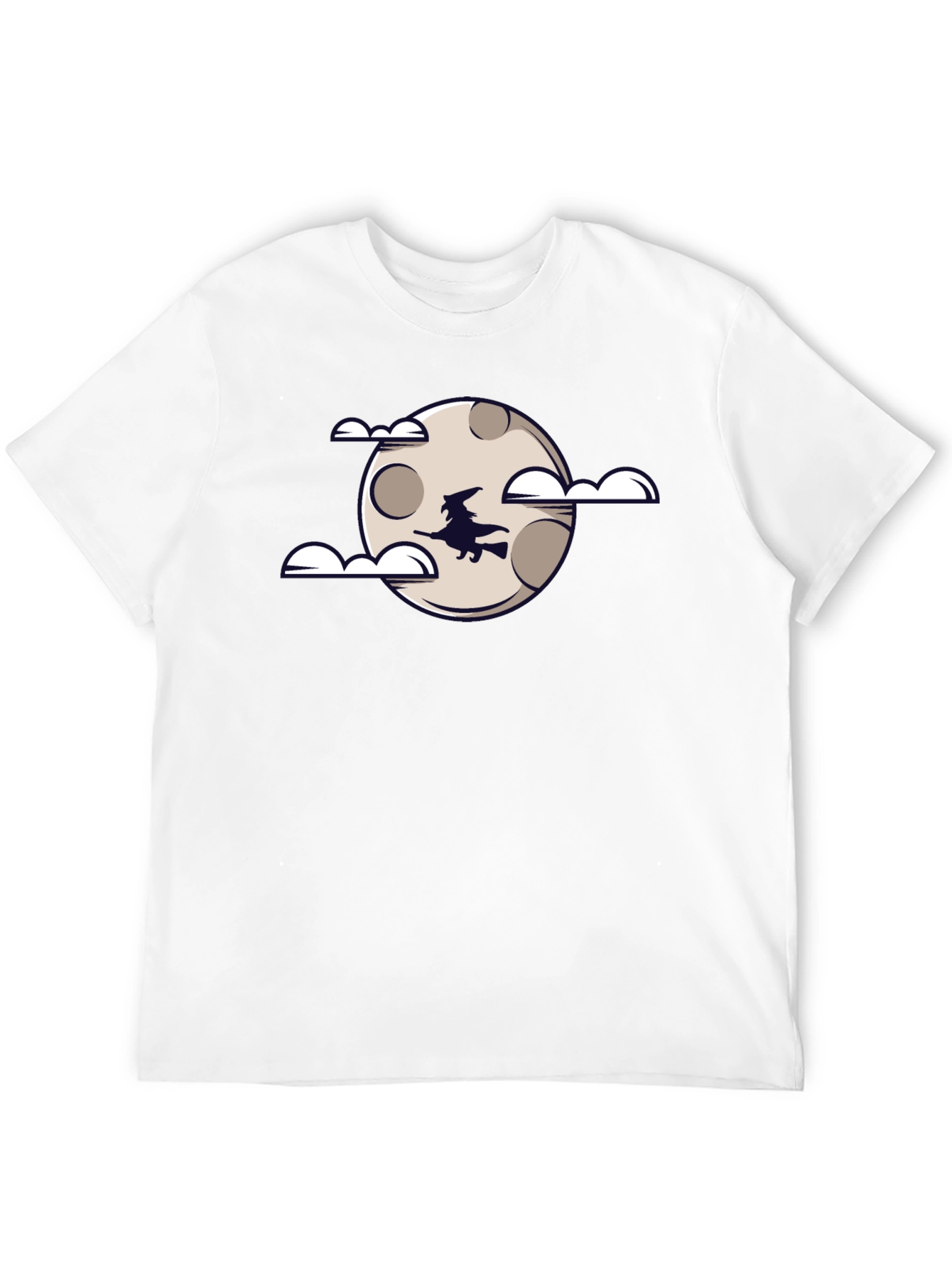 Witch on Moon Graphic Tee - Halloween T-Shirt