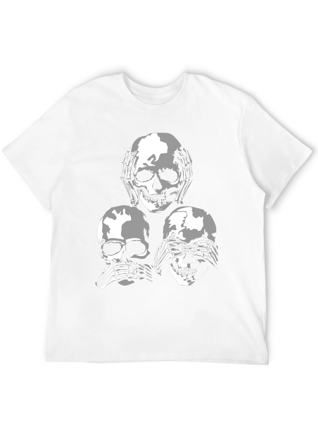 Skull Graphic Tee - Hear See Speak No Evil