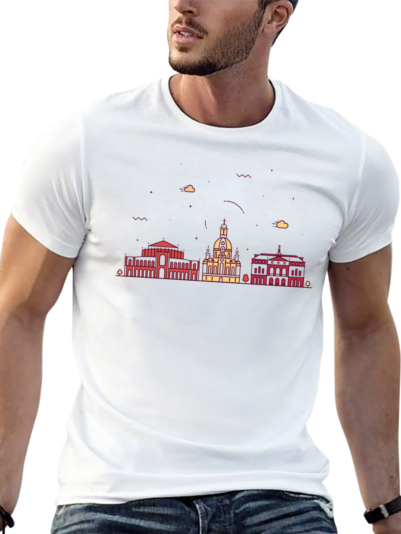 Cityscape Graphic Black T-Shirt