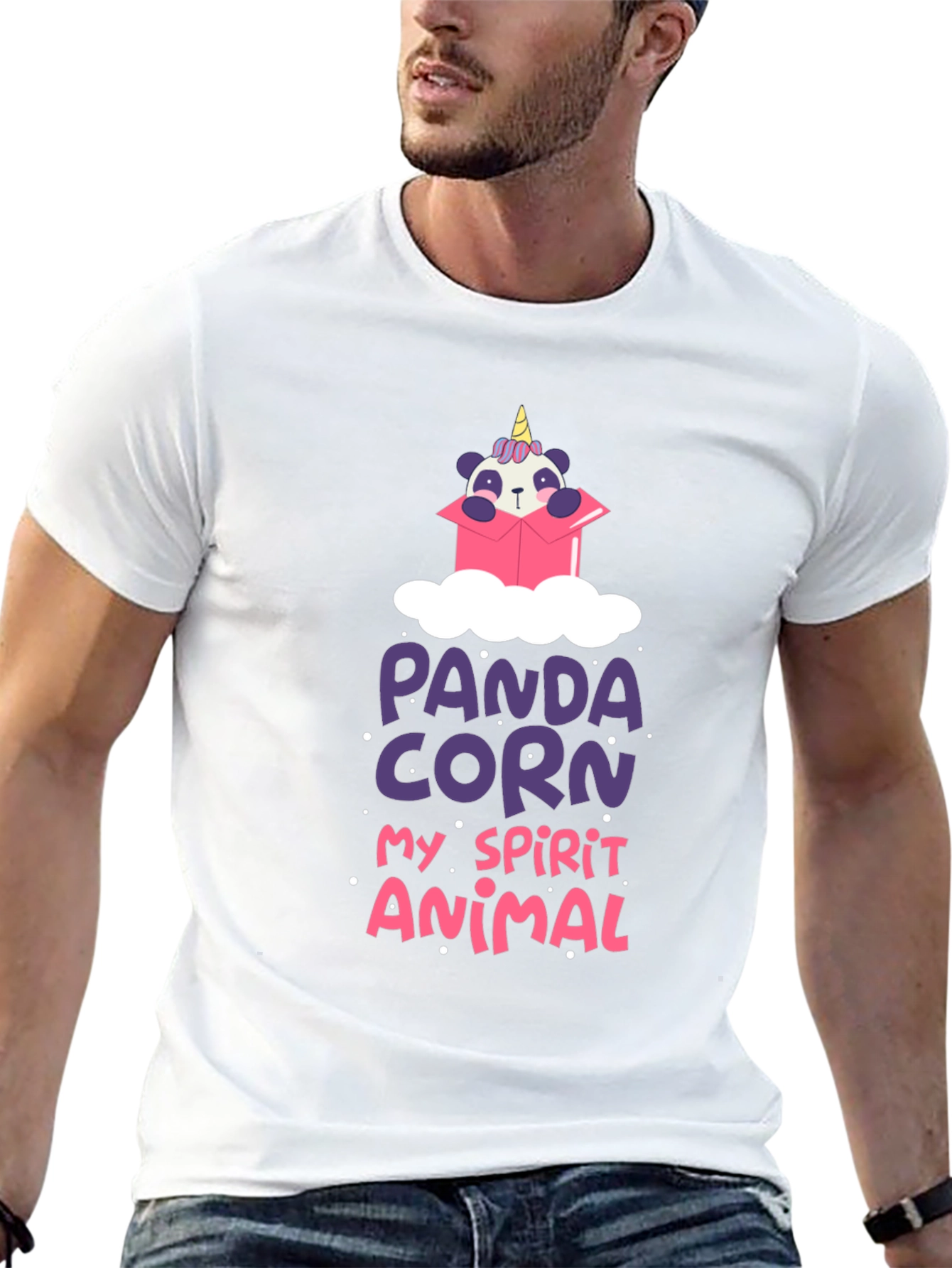 Panda Corn Spirit Animal Graphic Tee
