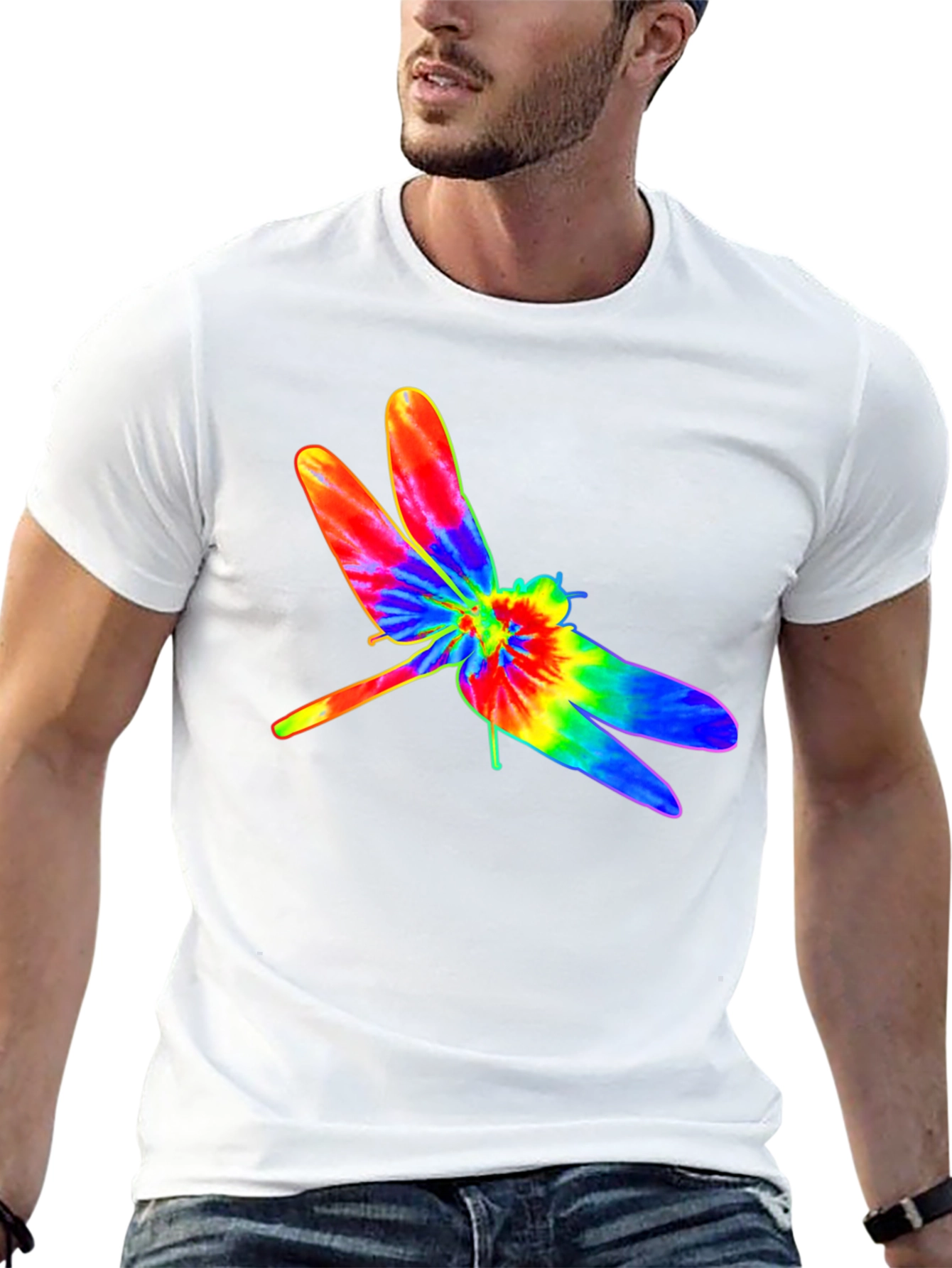 Tie Dye Dragonfly Graphic T-Shirt