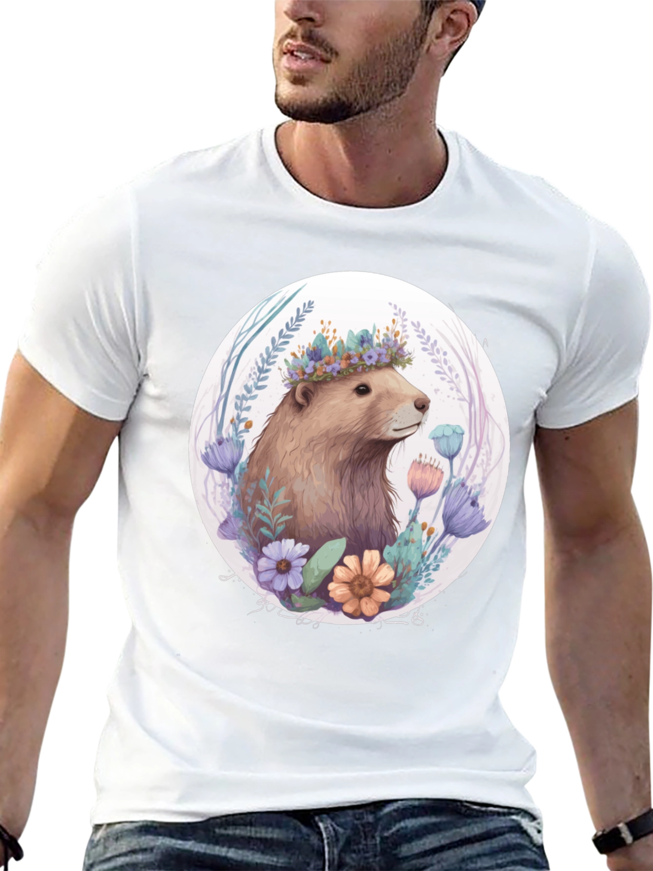 Floral Crown Bear T-Shirt