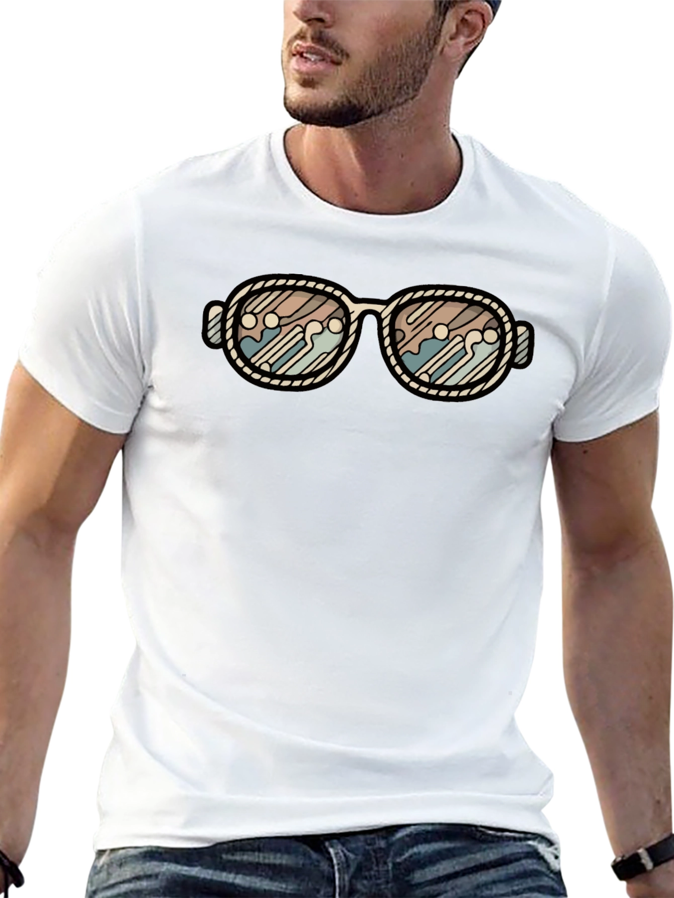 Retro Sunglasses Graphic Tee - Stylish & Unique Design