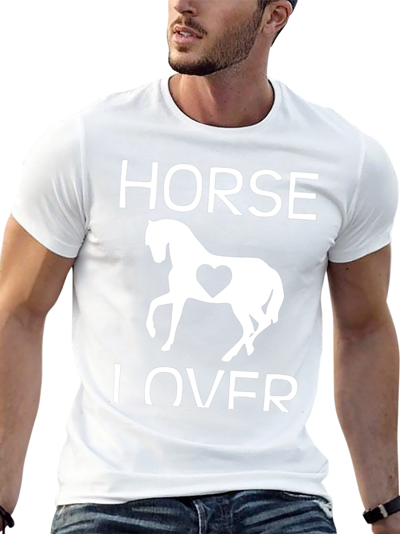 Horse Lover Graphic Tee - Black Cotton T-Shirt