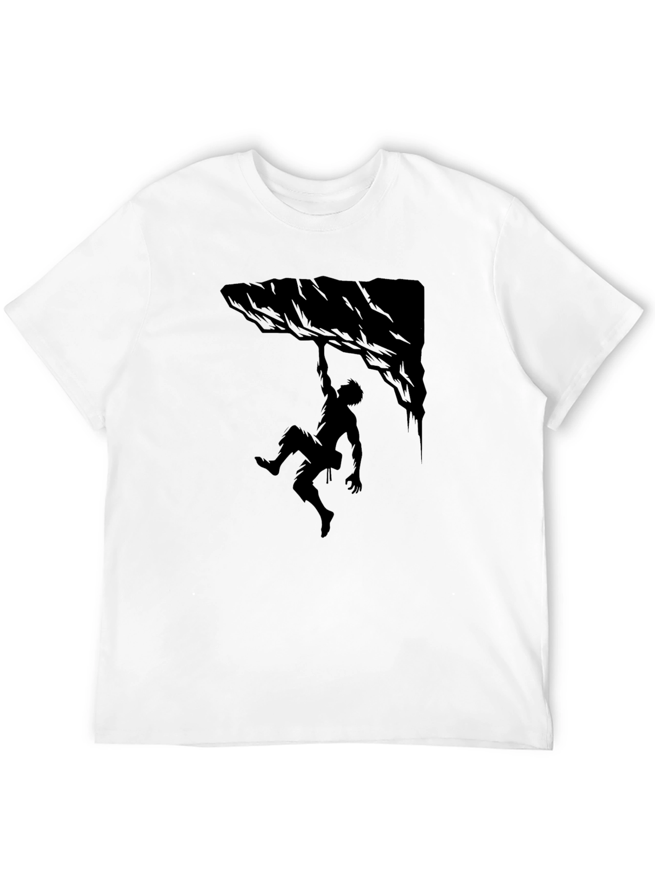 Rock Climber Graphic Tee - Black Cotton Blend